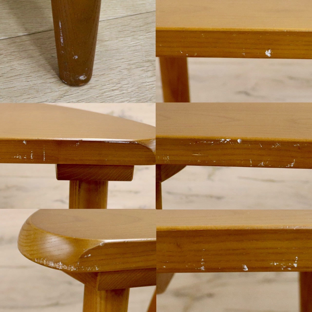 GMHH368○ナガノインテリア / NAGANO INTERIOR センターテーブル リビングテーブル コーヒーテーブル 半円テーブル ローテーブル 天然木