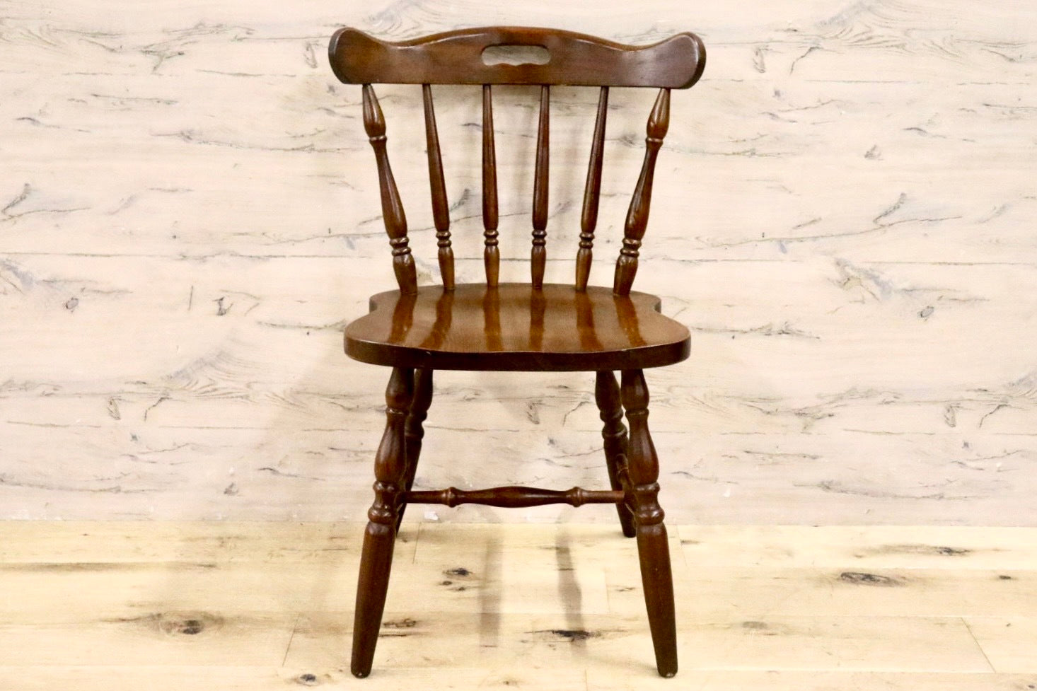 GMHN279○柏木工 / KASHIWA ダイニングチェア アームレスチェア 椅子 飛騨家具 レトロ カントリー 木製 アンティーク