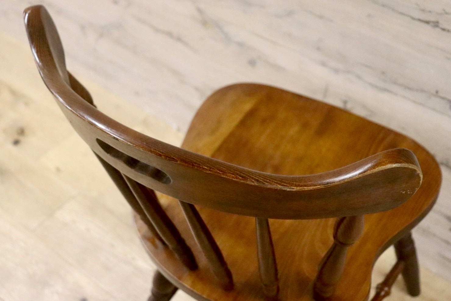 GMHN279○柏木工 / KASHIWA ダイニングチェア アームレスチェア 椅子 飛騨家具 レトロ カントリー 木製 アンティーク