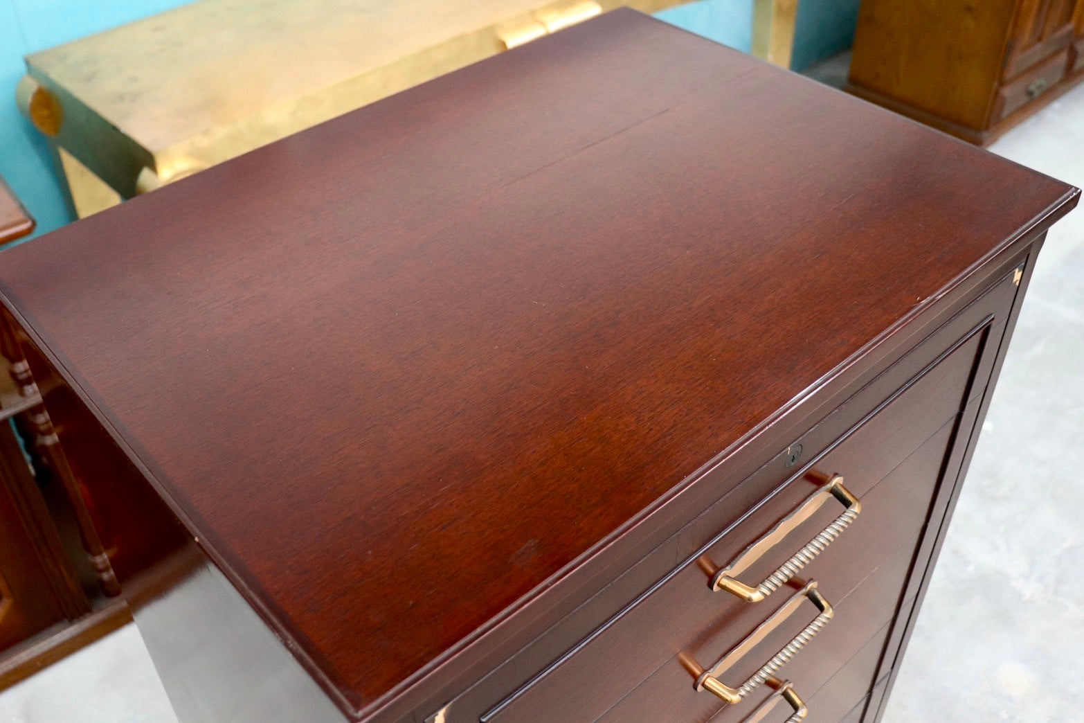 GMHH509A○メープル不二屋 神戸洋家具 クラシック 8段チェスト チェスト 収納家具 引き出し ヨーロピアン アンティーク 稀少