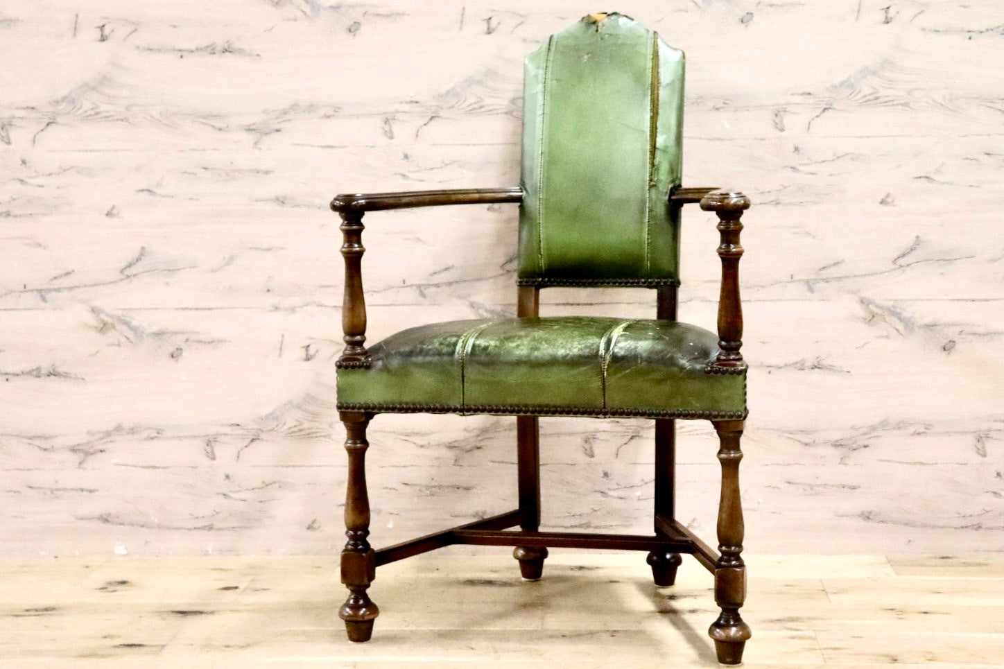 GMHO122D○VARO.S.A. VALENTI / バロッサバレンティ カクトワールチェア スペイン最高峰 ドールチェア 椅子 本革 定価21万 ヴィンテージ