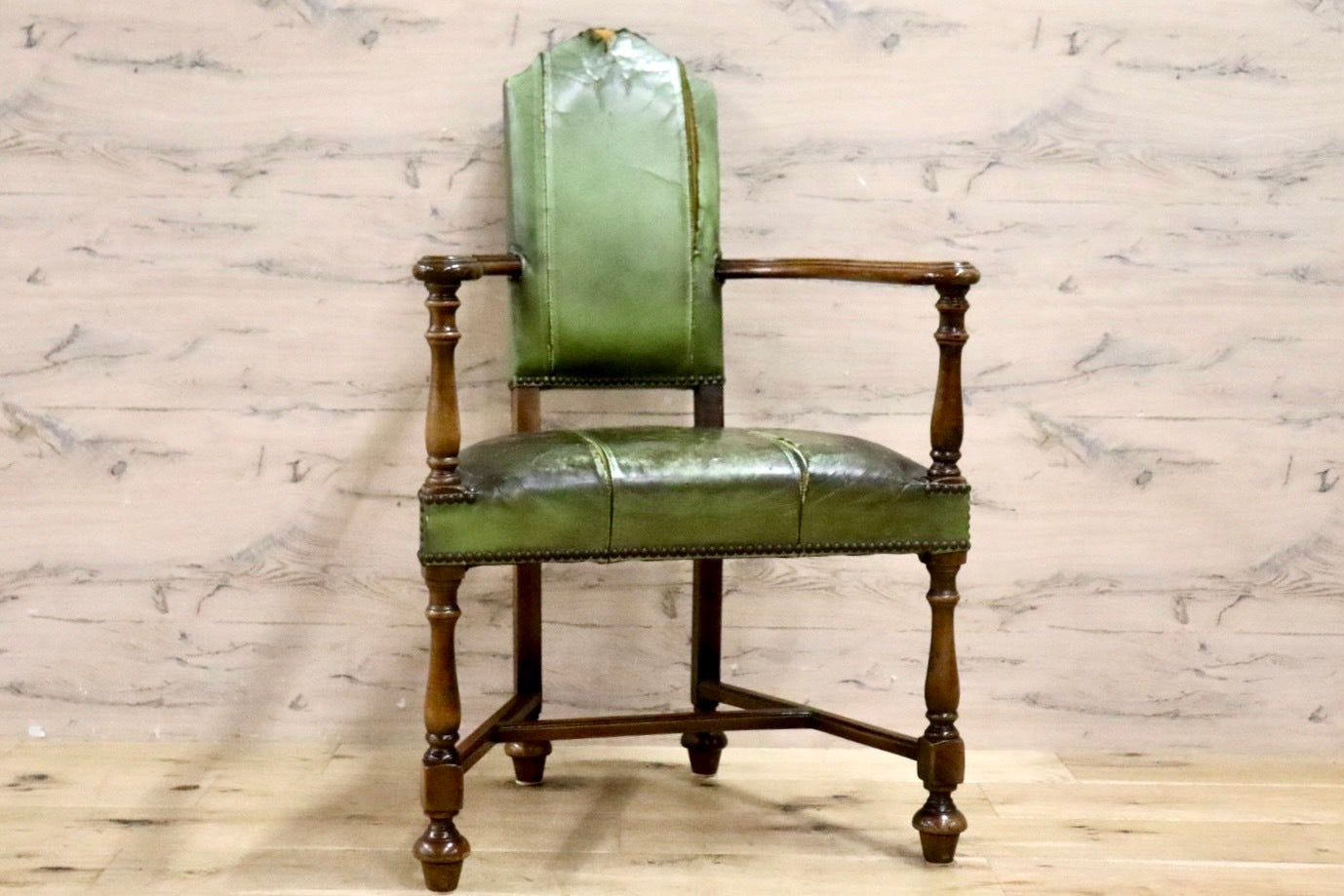 GMHO122D○VARO.S.A. VALENTI / バロッサバレンティ カクトワールチェア スペイン最高峰 ドールチェア 椅子 本革 定価21万 ヴィンテージ