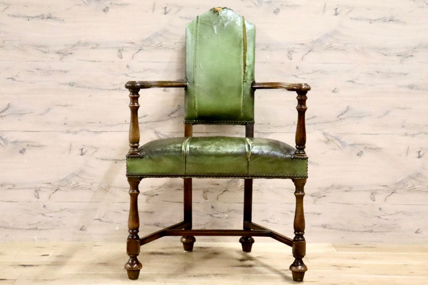 GMHO122D○VARO.S.A. VALENTI / バロッサバレンティ カクトワールチェア スペイン最高峰 ドールチェア 椅子 本革 定価21万 ヴィンテージ