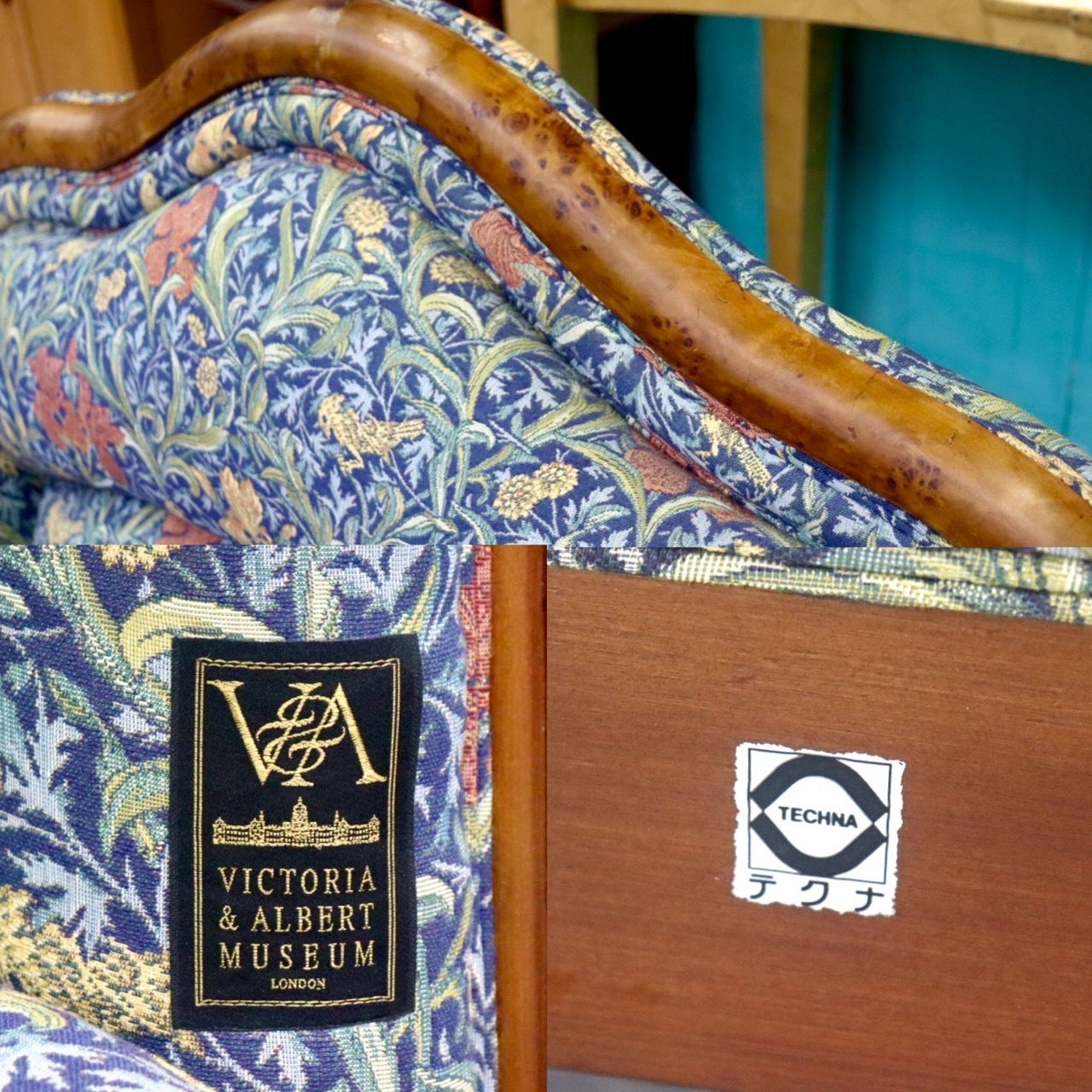 GMHS477B○TECHNA / テクナ 1人掛けソファ シングルソファ ファブリック 店舗 オフィス 什器 クラシック モダン VICTORIA&ALBERT MUSEUM