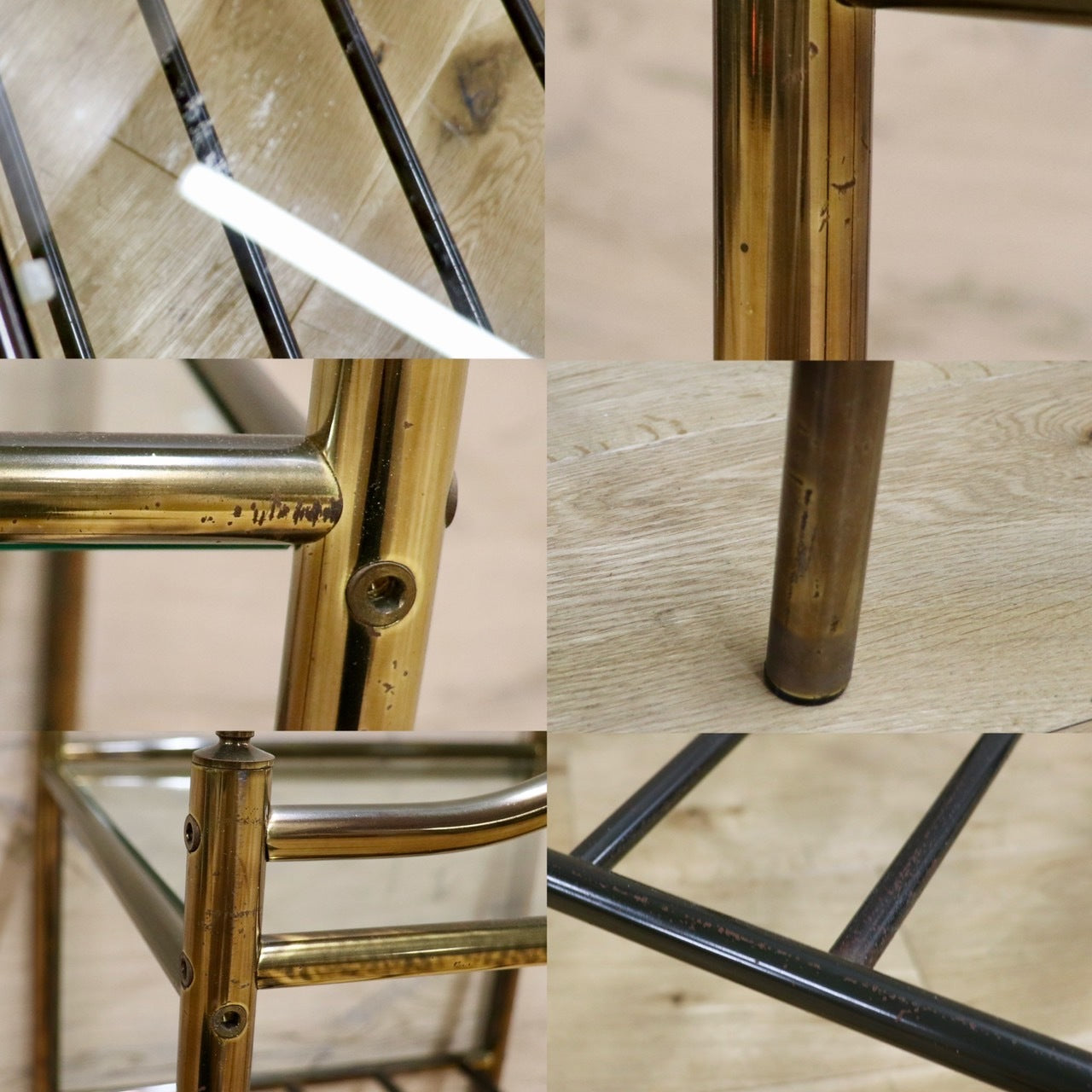 GMHS560○サイドテーブル ベッドサイドテーブル ガラステーブル 花台 飾り台 2段 モダン アンティーク ヨーロピアン風 展示品