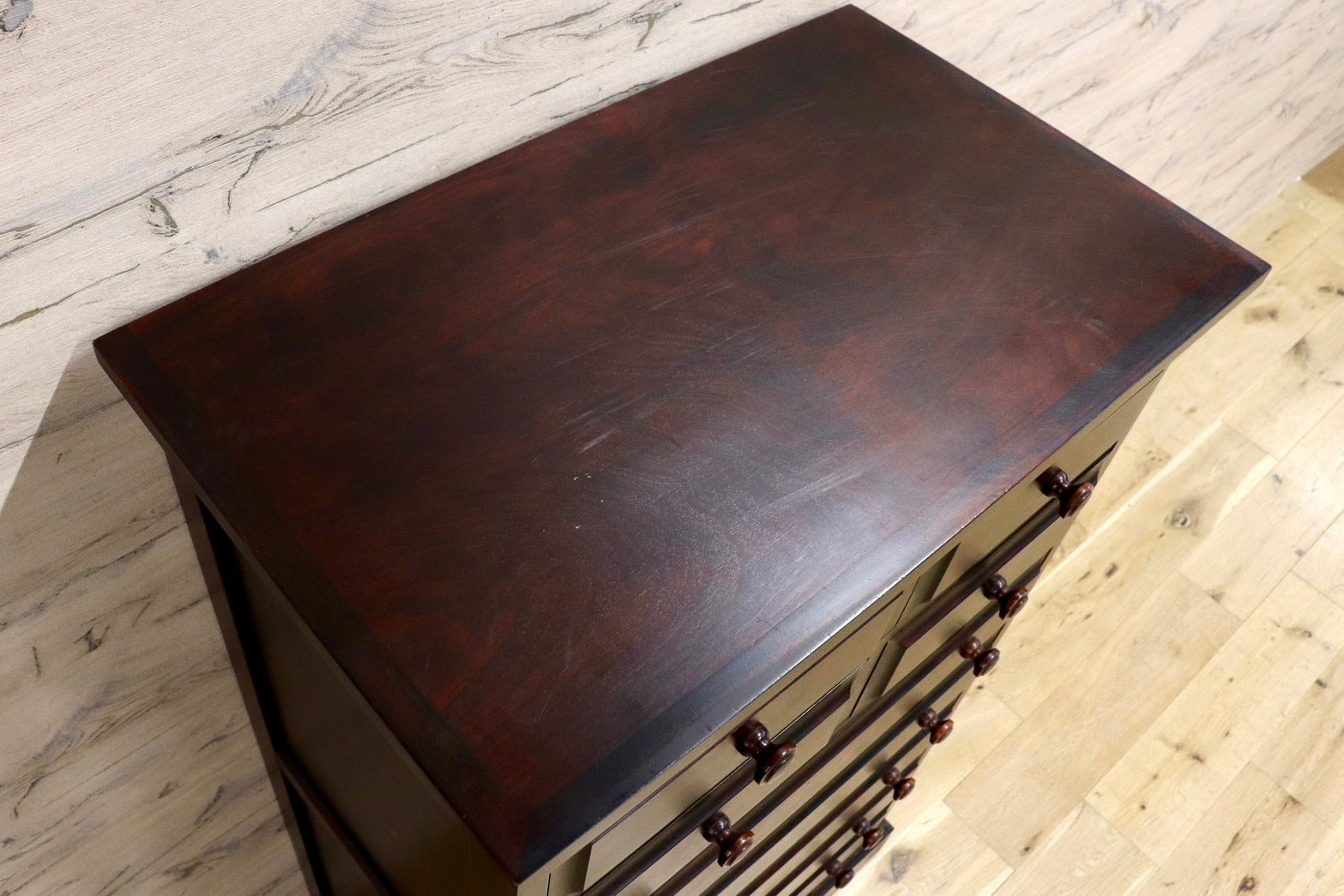 GMHS574○北海民芸家具 7段チェスト チェスト 整理タンス 樺材 和家具 和室 和モダン 古民家 アンティーク