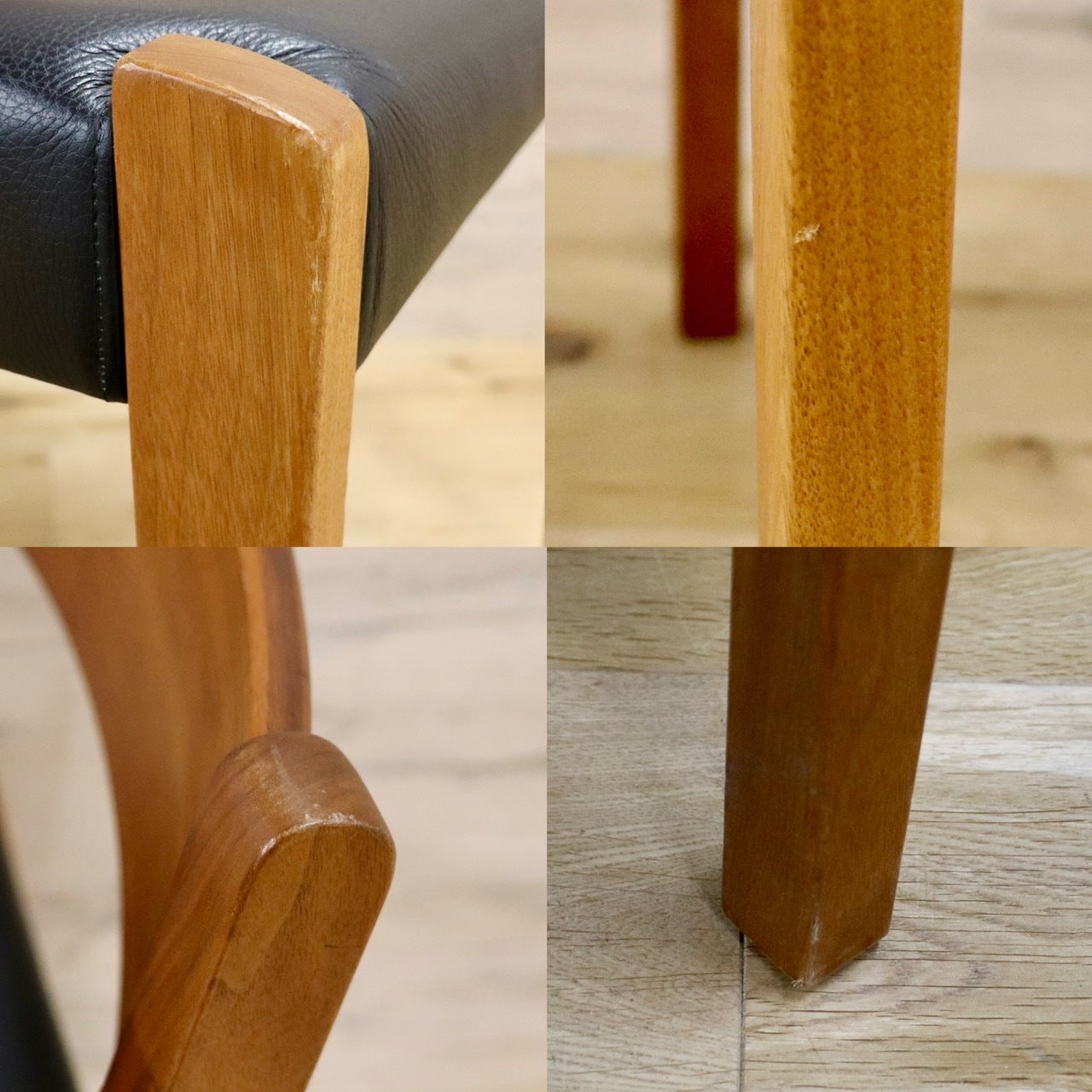 GMHS565D○NAGANO INTERIOR / ナガノインテリア セミアームチェア 食卓椅子 ダイニングチェア 本革 チェリー材 北欧スタイル モダン