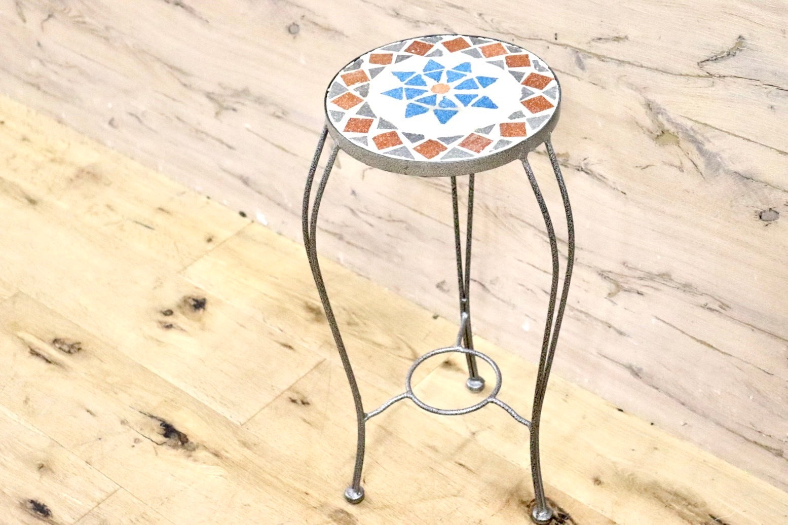 GMHS470B○花台 飾台 フラワースタンド ディスプレイ棚 タイルトップ アイアンフレーム エレガント