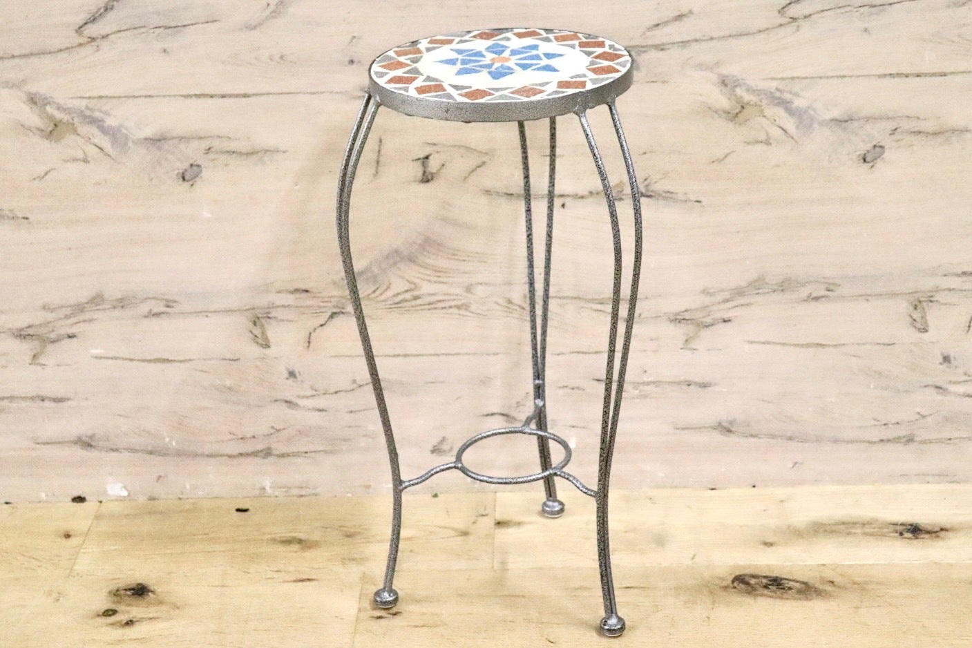 GMHS470B○花台 飾台 フラワースタンド ディスプレイ棚 タイルトップ アイアンフレーム エレガント