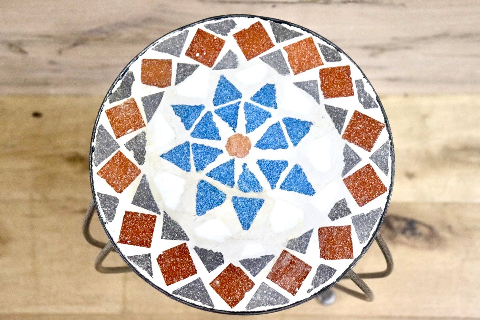 GMHS470B○花台 飾台 フラワースタンド ディスプレイ棚 タイルトップ アイアンフレーム エレガント