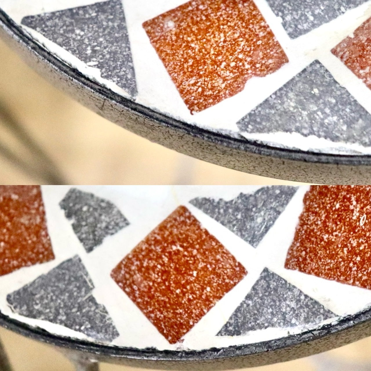 GMHS470B○花台 飾台 フラワースタンド ディスプレイ棚 タイルトップ アイアンフレーム エレガント