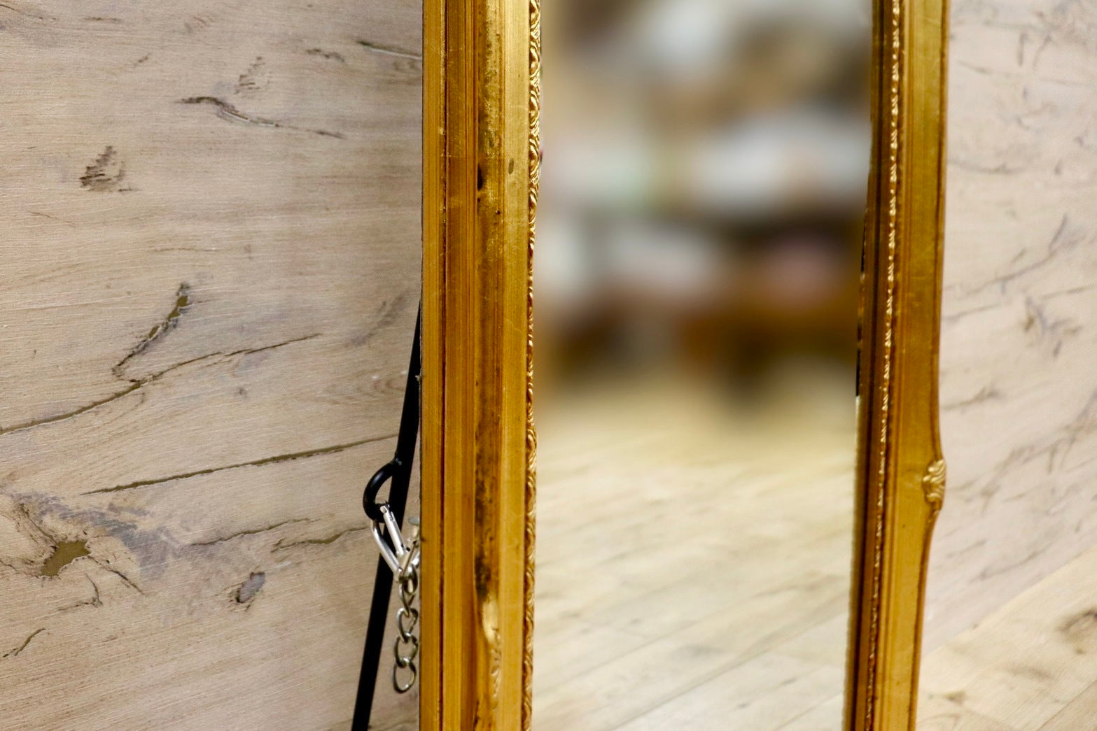 GMHK836B○ウォールミラー 姿見 全身鏡 壁掛け スタンドミラー ゴールドフレーム アンティーク ロココ調 検)ビーカンパニー