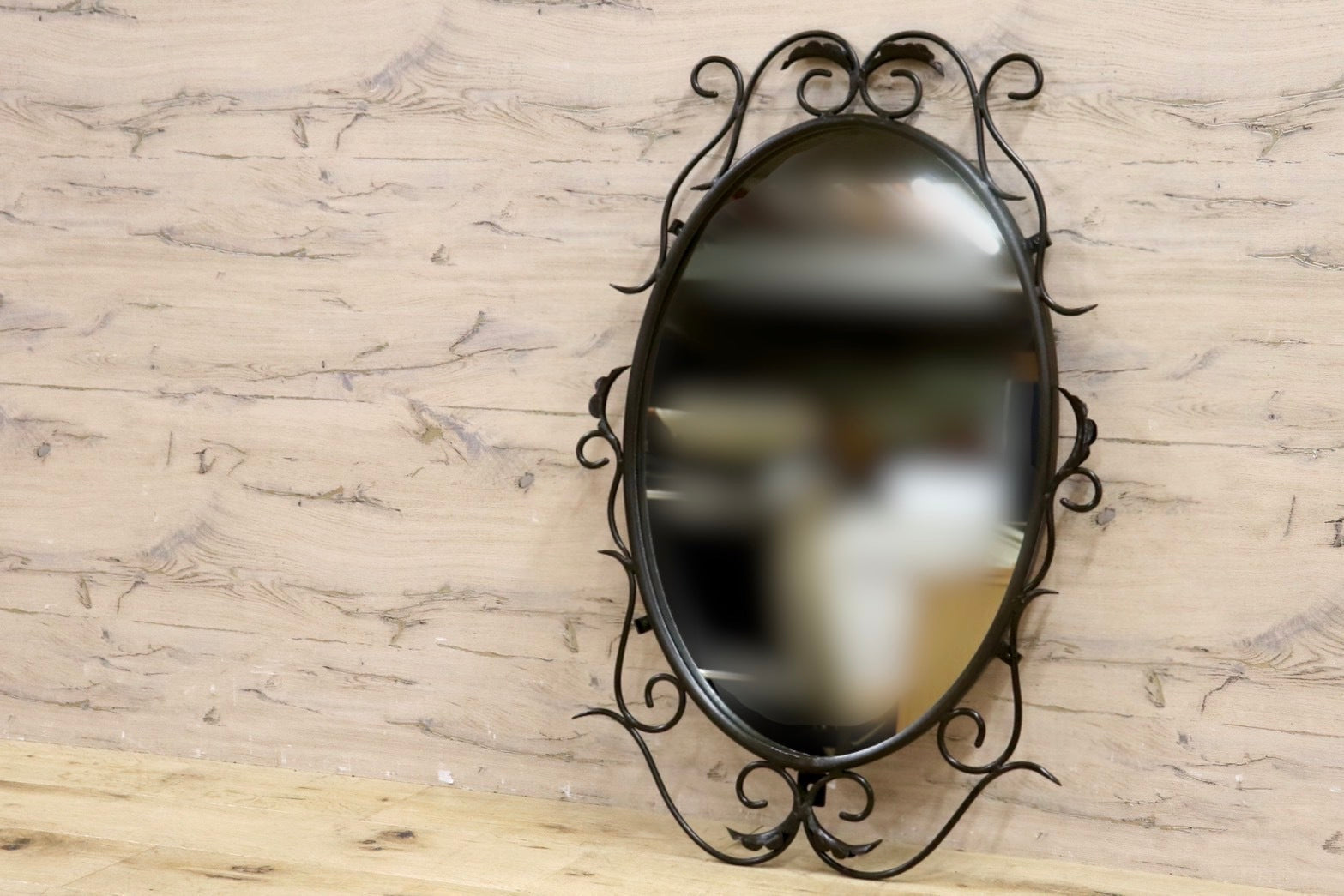 GMHK836E○アイアンミラー ウォールミラー 壁掛けミラー 壁掛け鏡 姿見 アンティーク アイアンフレーム クラシック レトロ