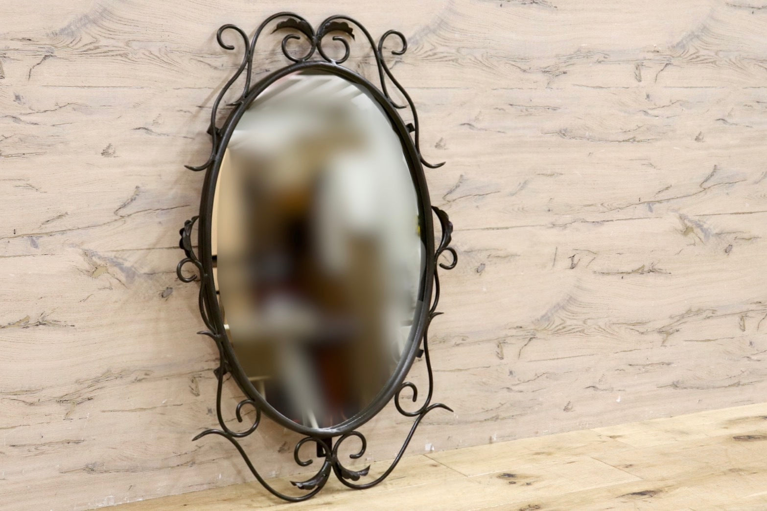 GMHK836E○アイアンミラー ウォールミラー 壁掛けミラー 壁掛け鏡 姿見 アンティーク アイアンフレーム クラシック レトロ