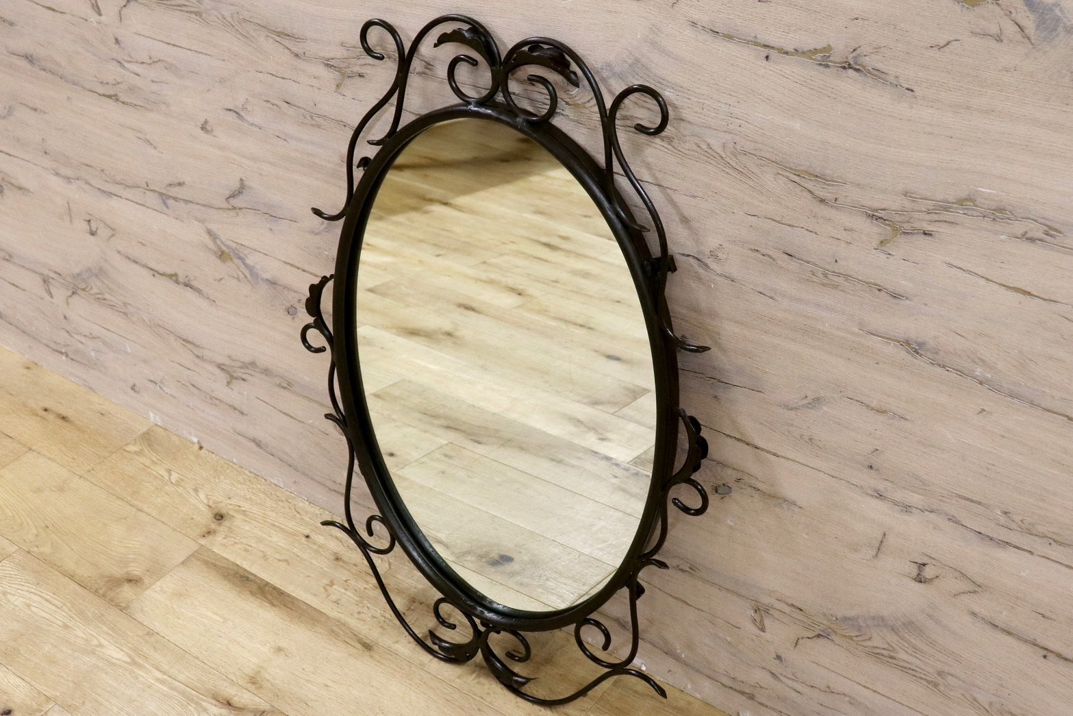 GMHK836E○アイアンミラー ウォールミラー 壁掛けミラー 壁掛け鏡 姿見 アンティーク アイアンフレーム クラシック レトロ