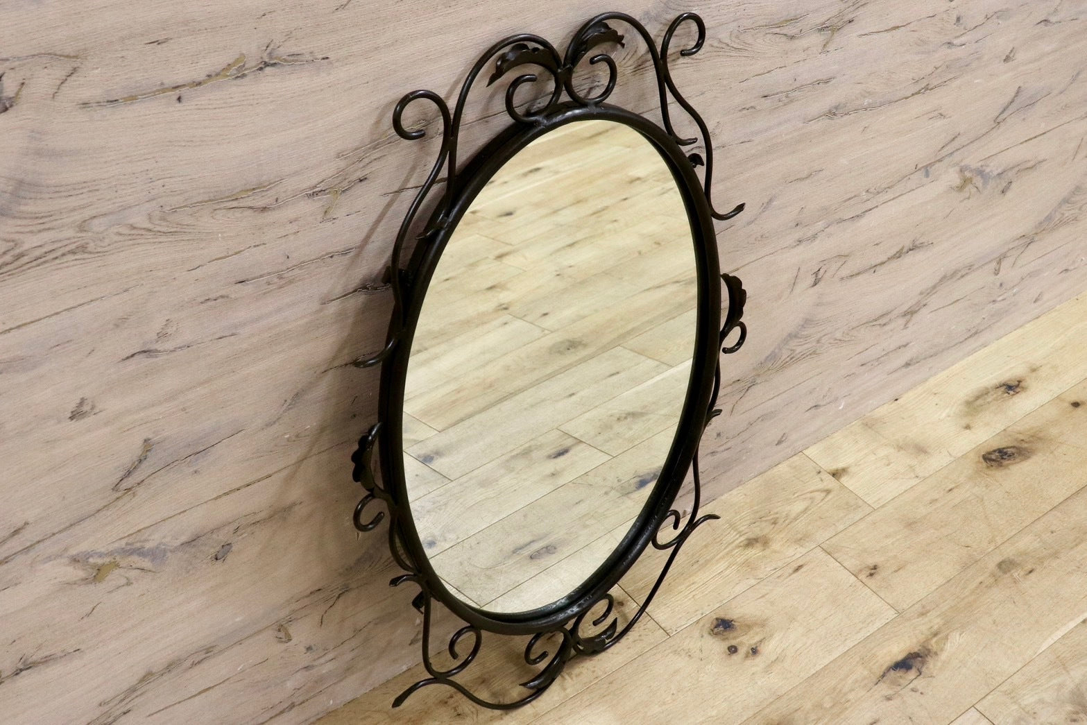 GMHK836E○アイアンミラー ウォールミラー 壁掛けミラー 壁掛け鏡 姿見 アンティーク アイアンフレーム クラシック レトロ