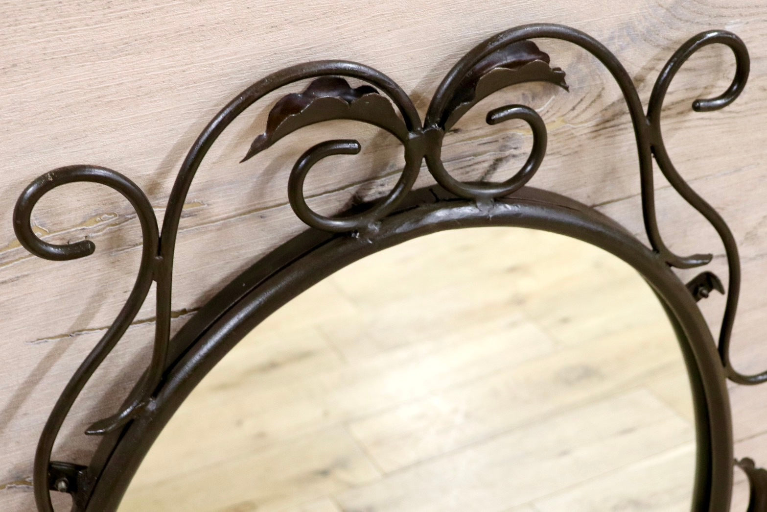 GMHK836E○アイアンミラー ウォールミラー 壁掛けミラー 壁掛け鏡 姿見 アンティーク アイアンフレーム クラシック レトロ