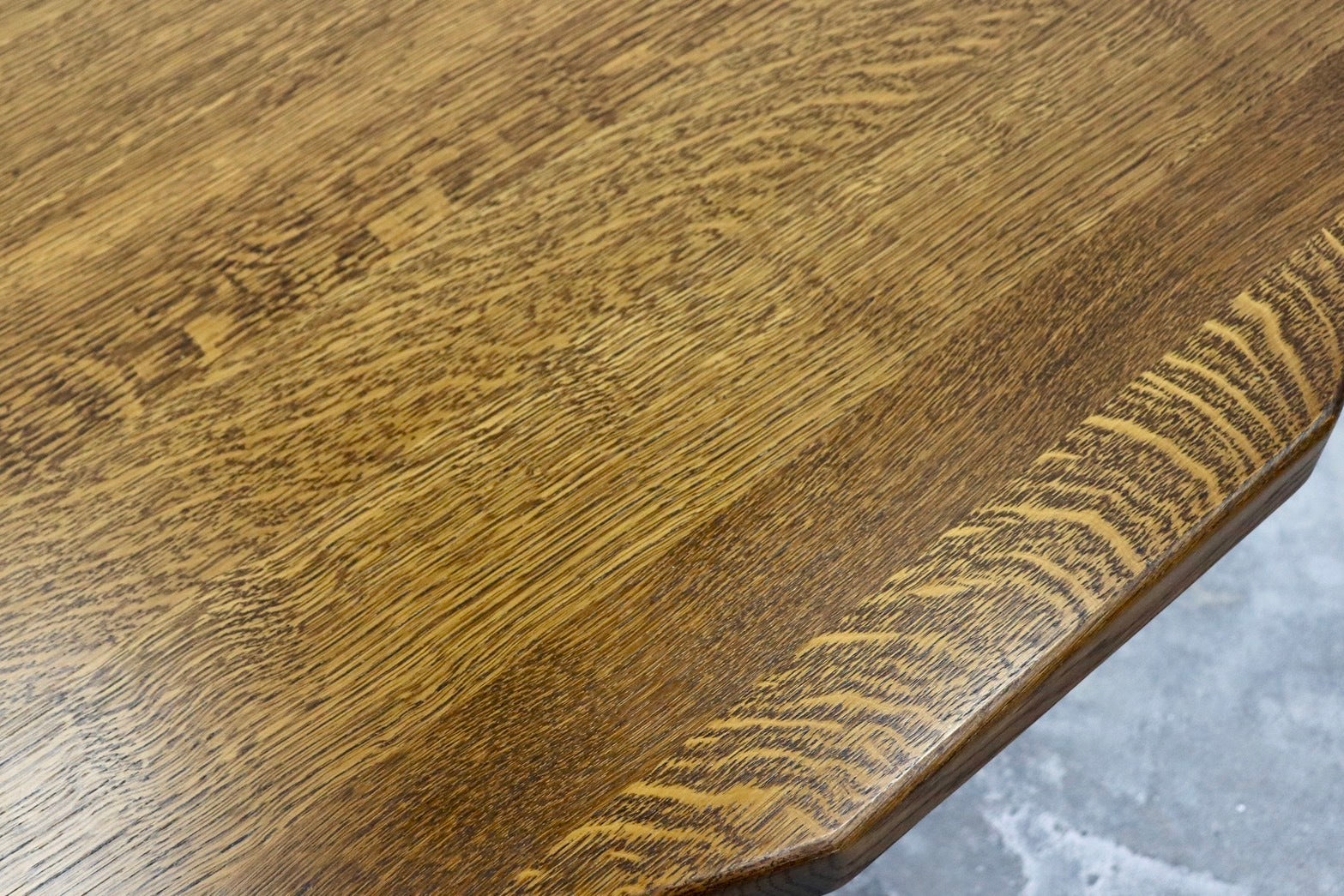 GMHS565○オランダ製 ダッチカントリー ダイニングテーブル 食卓テーブル 16角形 作業机 無垢 オーク材 民芸家具 堅牢 輸入家具