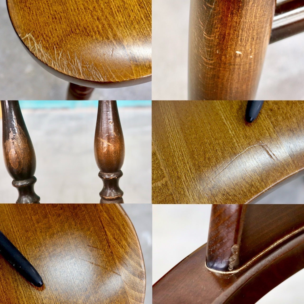 GMHS591○飛騨産業 / HIDA キツツキ ウィンザーチェア ダイニングチェア 椅子 カントリー レトロ 無垢 国産家具