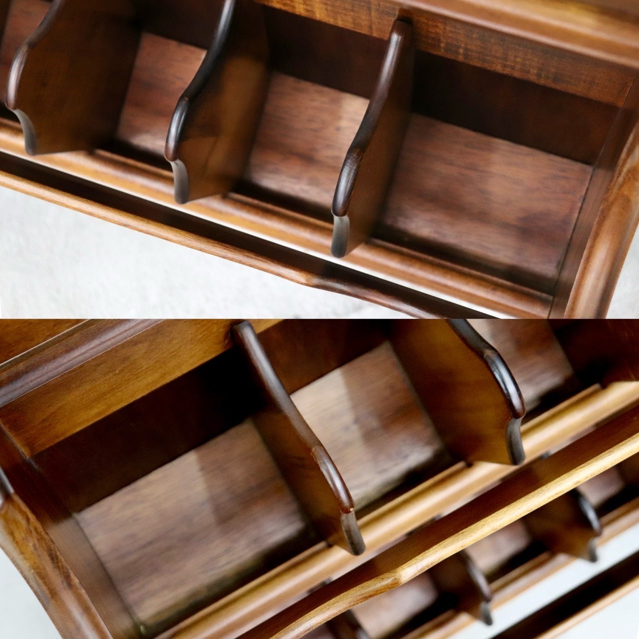 GMHS598○karimoku / カリモク コロニアル スリッパラック スリッパ立て 2段 木製 玄関収納 靴収納 レトロ