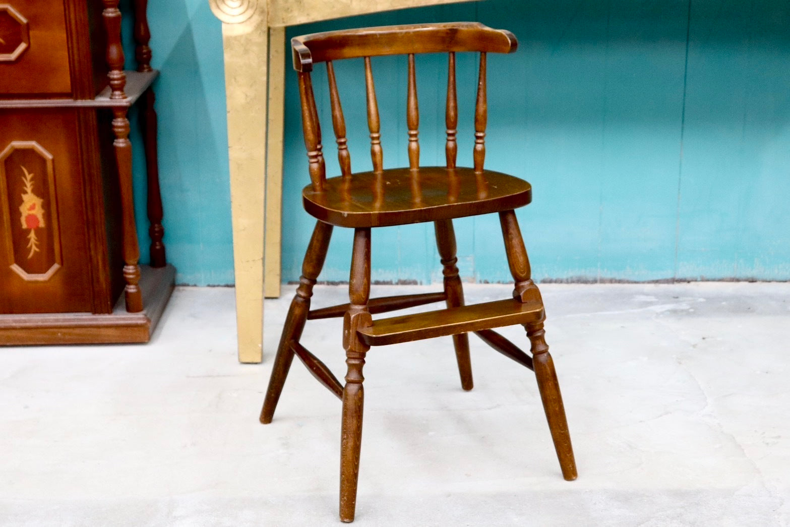 GMHS595A○柏木工 / KASHIWA ベビーチェア 子供椅子 アンティーク ヴィンテージ 飛騨家具 レトロ