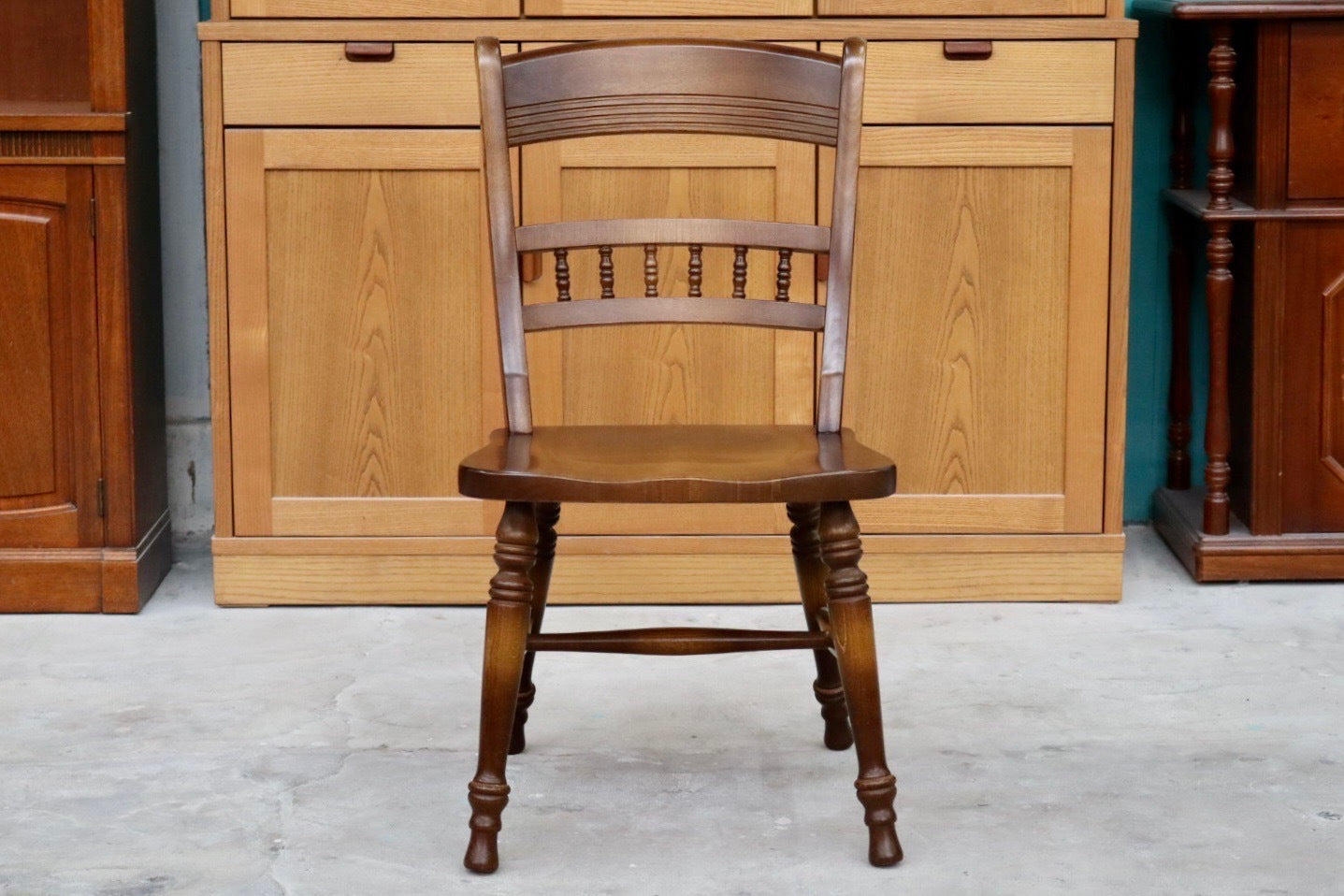 GMHS595A○飛騨産業 / HIDA ダイニングチェア 椅子 アームレスチェア キツツキ 飛騨家具 レトロ カントリー