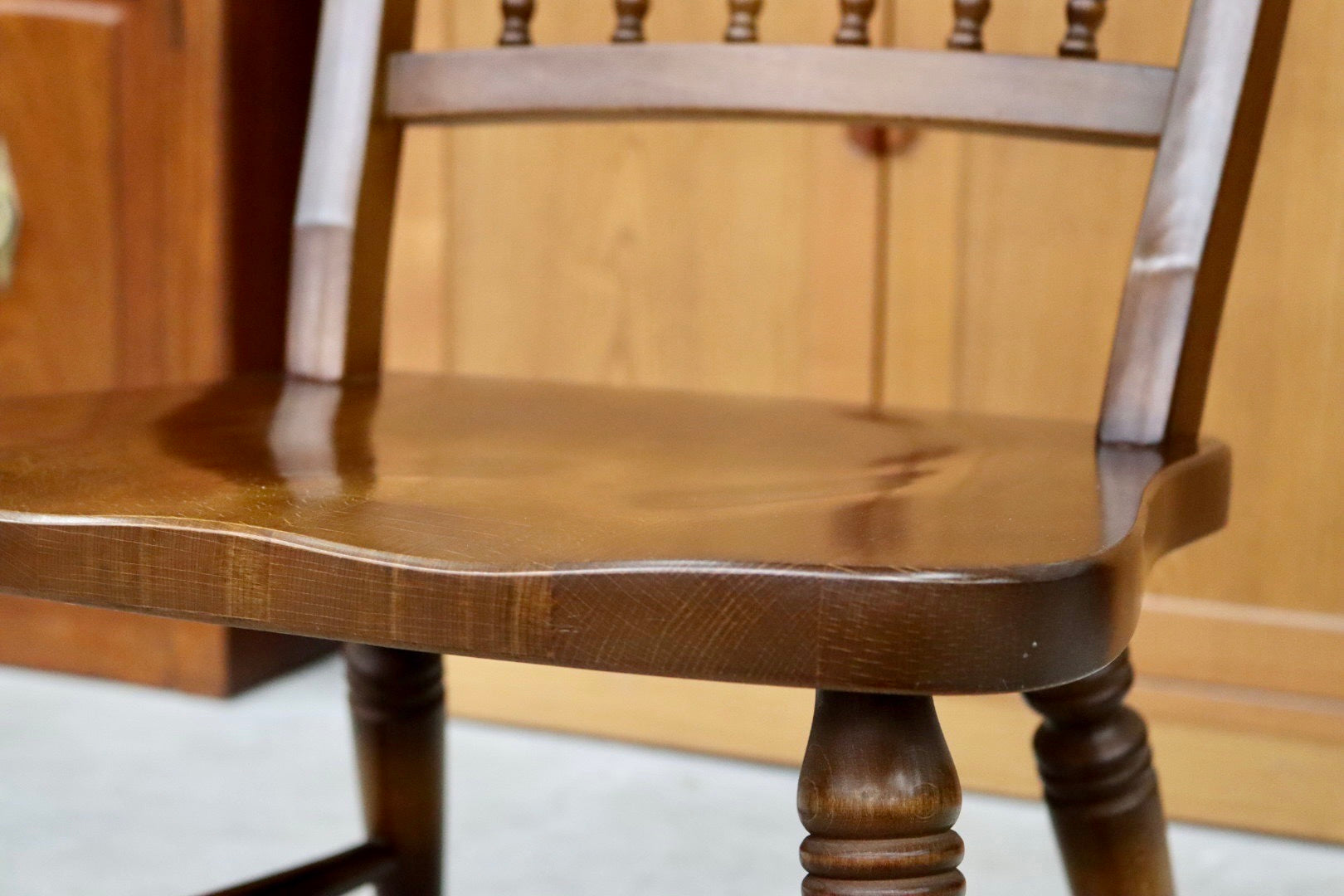 GMHS595A○飛騨産業 / HIDA ダイニングチェア 椅子 アームレスチェア キツツキ 飛騨家具 レトロ カントリー