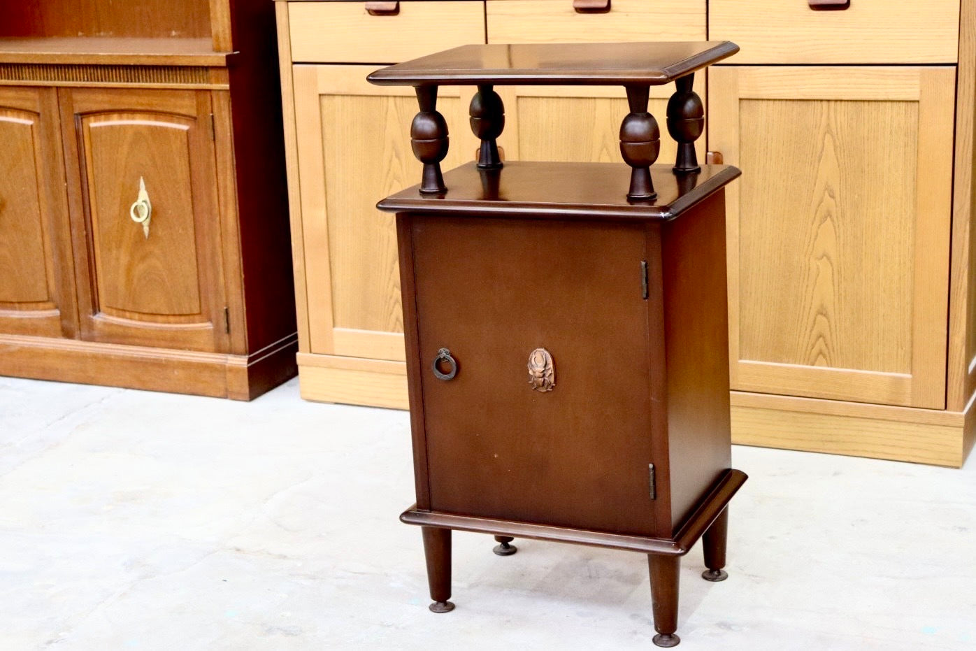 GMHS561○モリシゲ / MORISHIGE 電話台 FAX台 花台 飾り台 収納家具 和家具 和モダン レトロ 国産家具