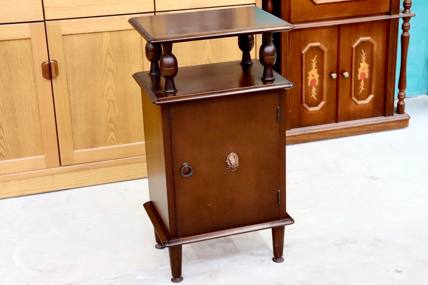 GMHS561○モリシゲ / MORISHIGE 電話台 FAX台 花台 飾り台 収納家具 和家具 和モダン レトロ 国産家具