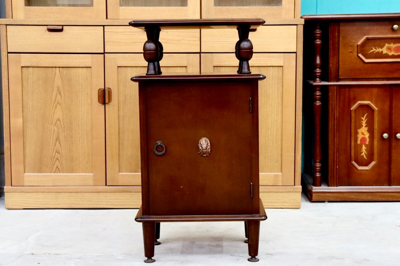 GMHS561○モリシゲ / MORISHIGE 電話台 FAX台 花台 飾り台 収納家具 和家具 和モダン レトロ 国産家具