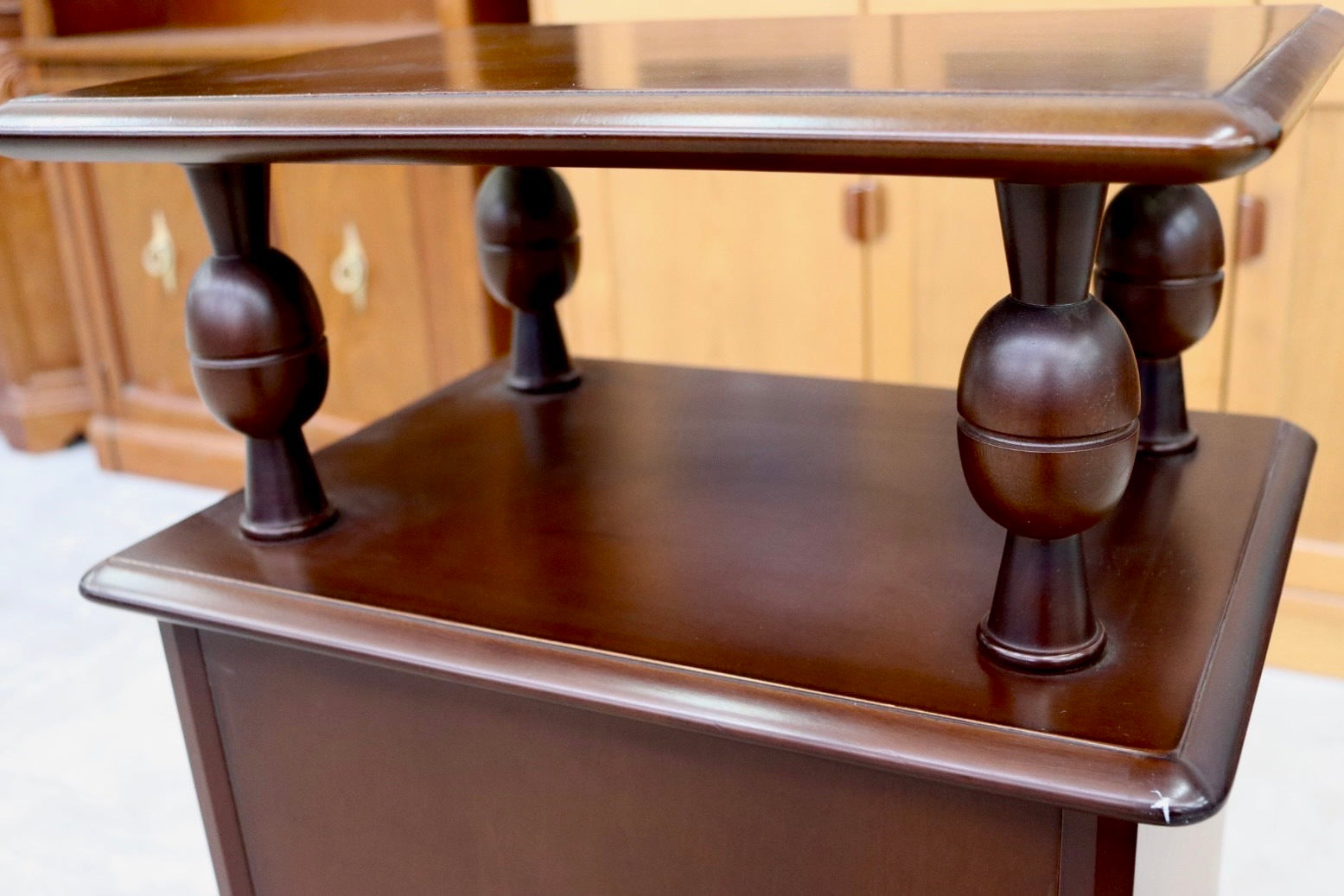 GMHS561○モリシゲ / MORISHIGE 電話台 FAX台 花台 飾り台 収納家具 和家具 和モダン レトロ 国産家具