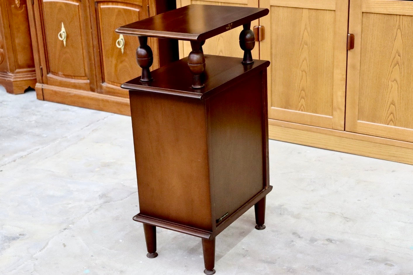 GMHS561○モリシゲ / MORISHIGE 電話台 FAX台 花台 飾り台 収納家具 和家具 和モダン レトロ 国産家具