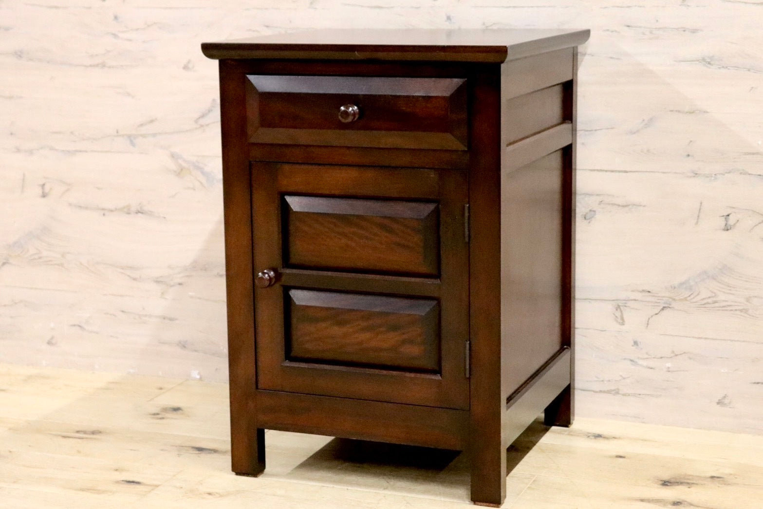 GMIS23A○松本民芸家具 C型電話台 チェスト リビング収納 引出し 収納家具 ミズメザクラ 無垢材 和モダン レトロ 和家具 民藝