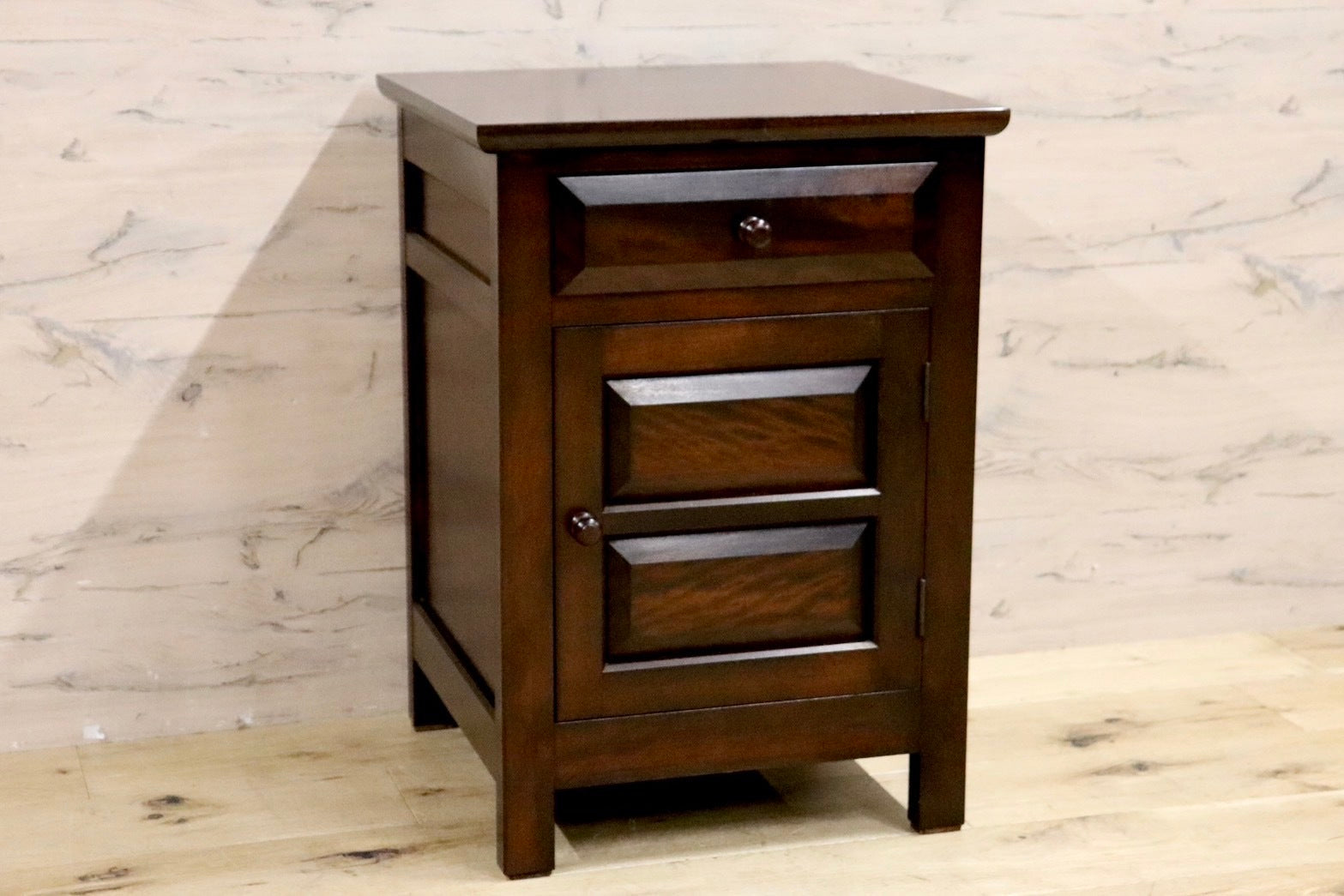 GMIS23A○松本民芸家具 C型電話台 チェスト リビング収納 引出し 収納家具 ミズメザクラ 無垢材 和モダン レトロ 和家具 民藝