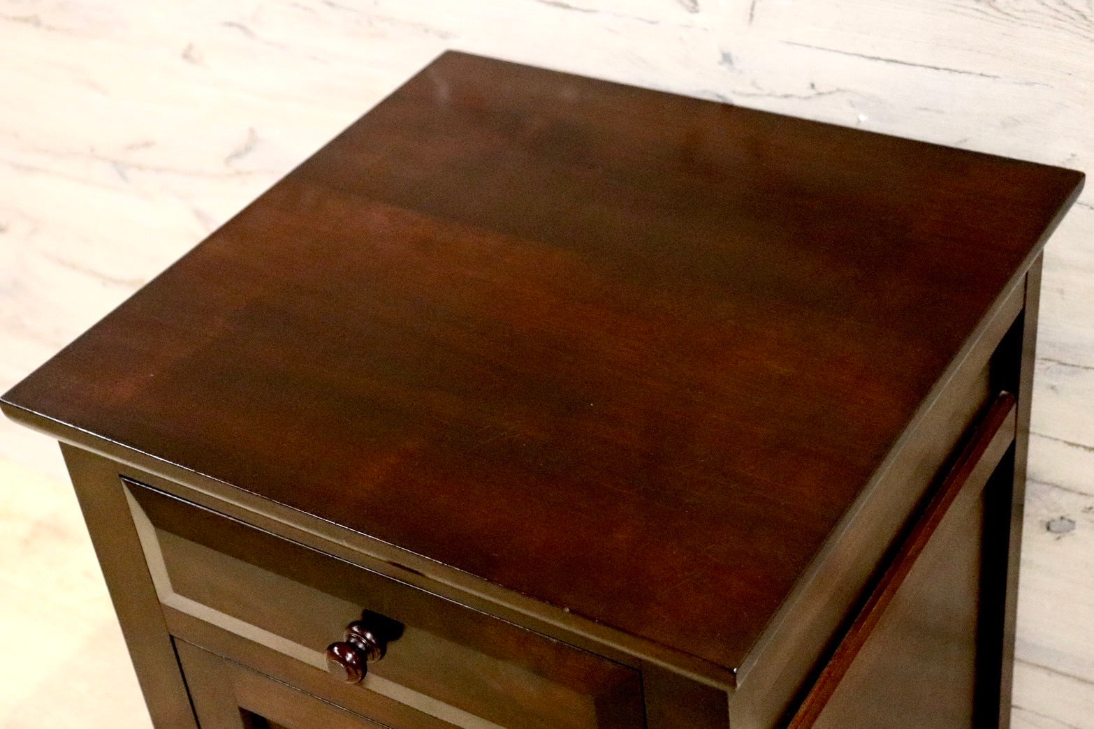 GMIS23A○松本民芸家具 C型電話台 チェスト リビング収納 引出し 収納家具 ミズメザクラ 無垢材 和モダン レトロ 和家具 民藝