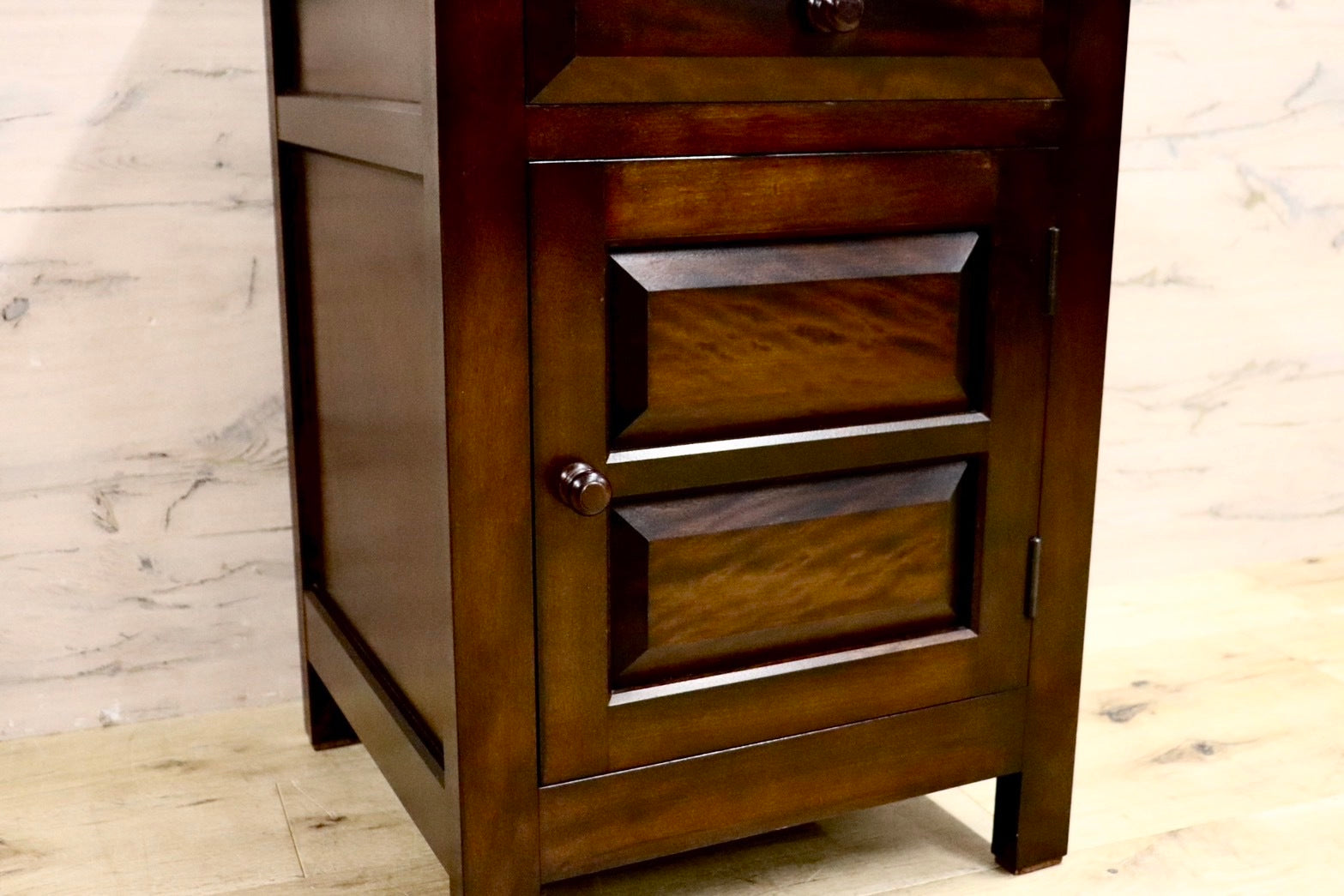 GMIS23A○松本民芸家具 C型電話台 チェスト リビング収納 引出し 収納家具 ミズメザクラ 無垢材 和モダン レトロ 和家具 民藝