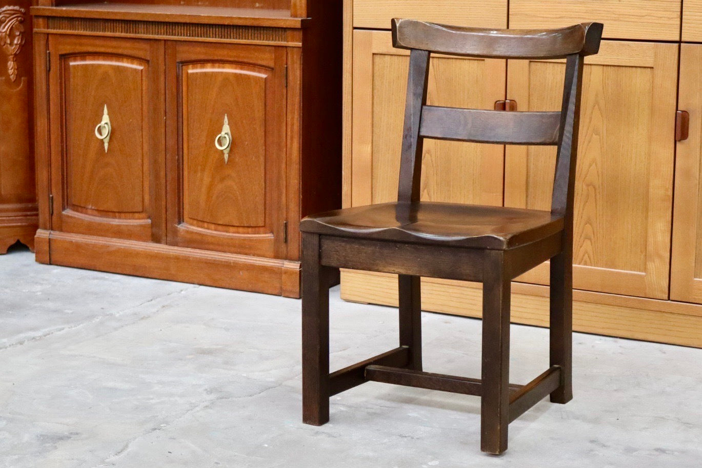 GMIK6○柏木工 / KASHIWA ウィルダネス ダイニングチェア サイドチェア 椅子 飛騨家具 オーク材 古民家 レトロ アンティーク調