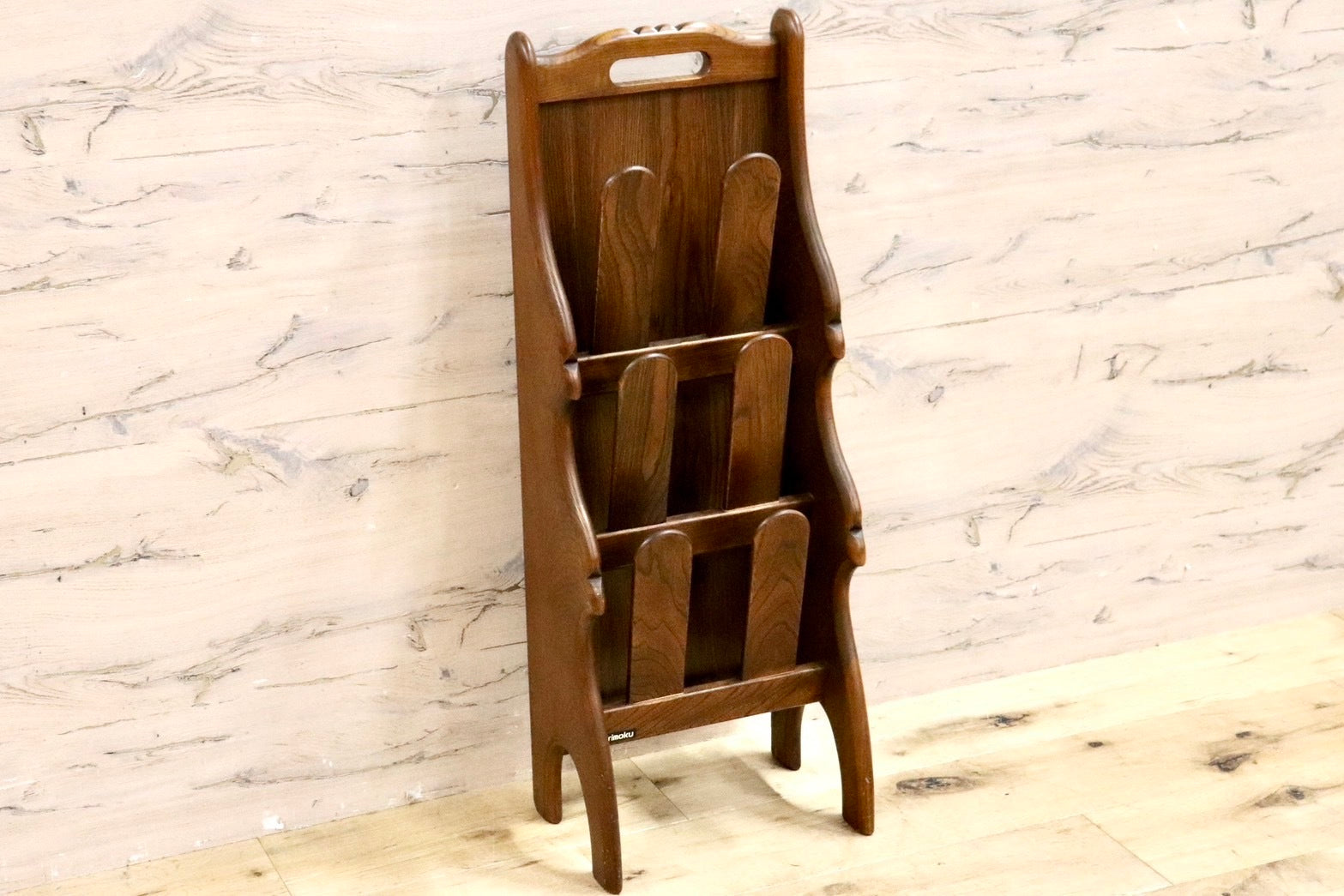 GMIK4A○karimoku / カリモク スリッパラック 収納ラック 玄関収納 スリッパ立て 収納棚 3段 レトロ ヴィンテージ 国産家具