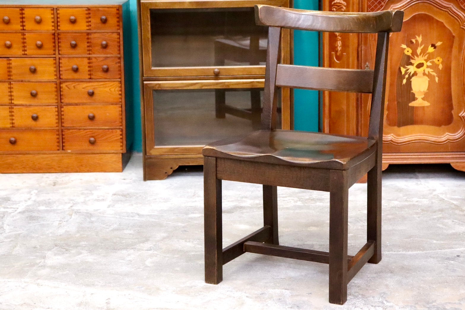 GMIK6A○柏木工 / KASHIWA ウィルダネス ダイニングチェア サイドチェア 椅子 飛騨家具 オーク材 古民家 レトロ アンティーク調