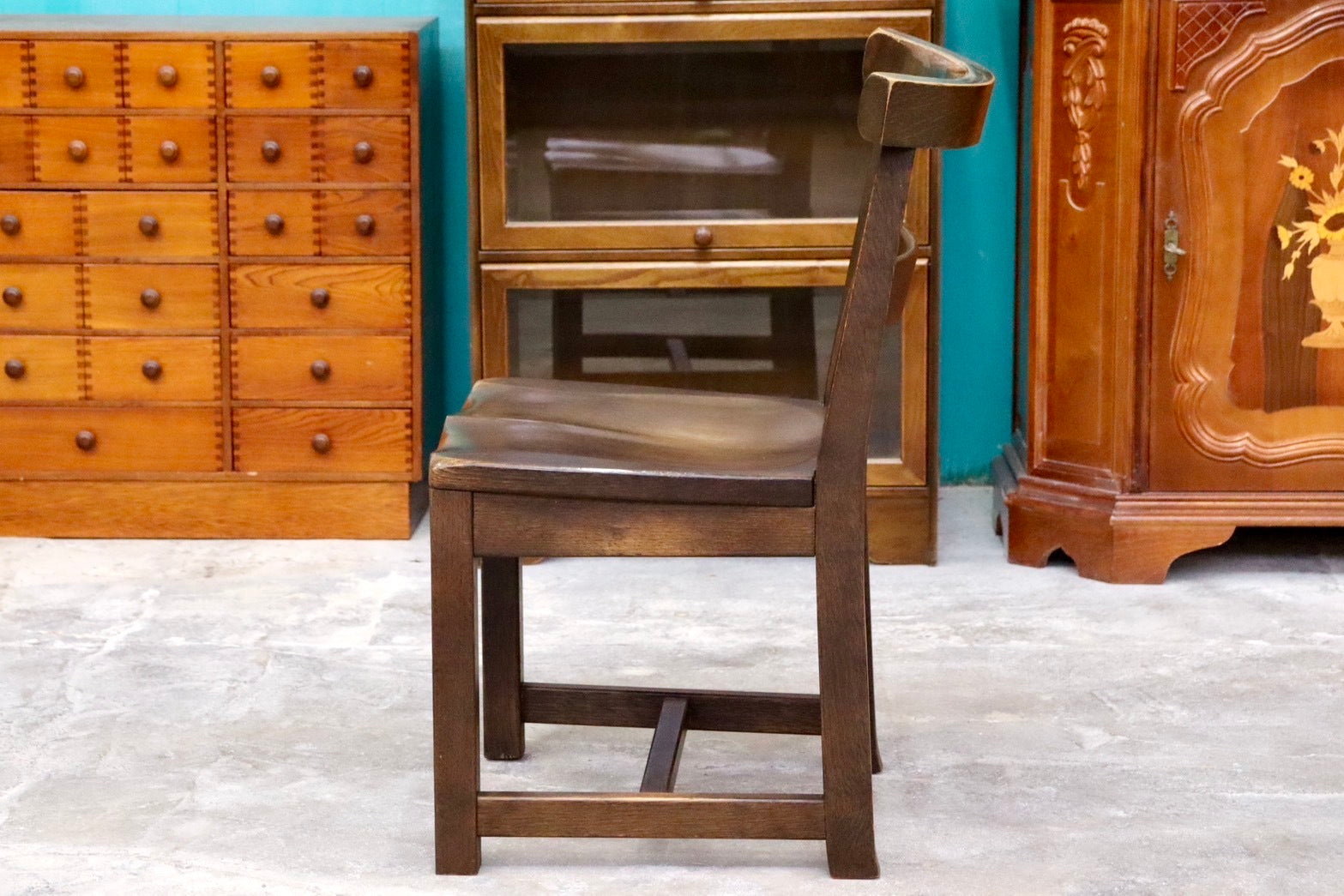 GMIK6A○柏木工 / KASHIWA ウィルダネス ダイニングチェア サイドチェア 椅子 飛騨家具 オーク材 古民家 レトロ アンティーク調