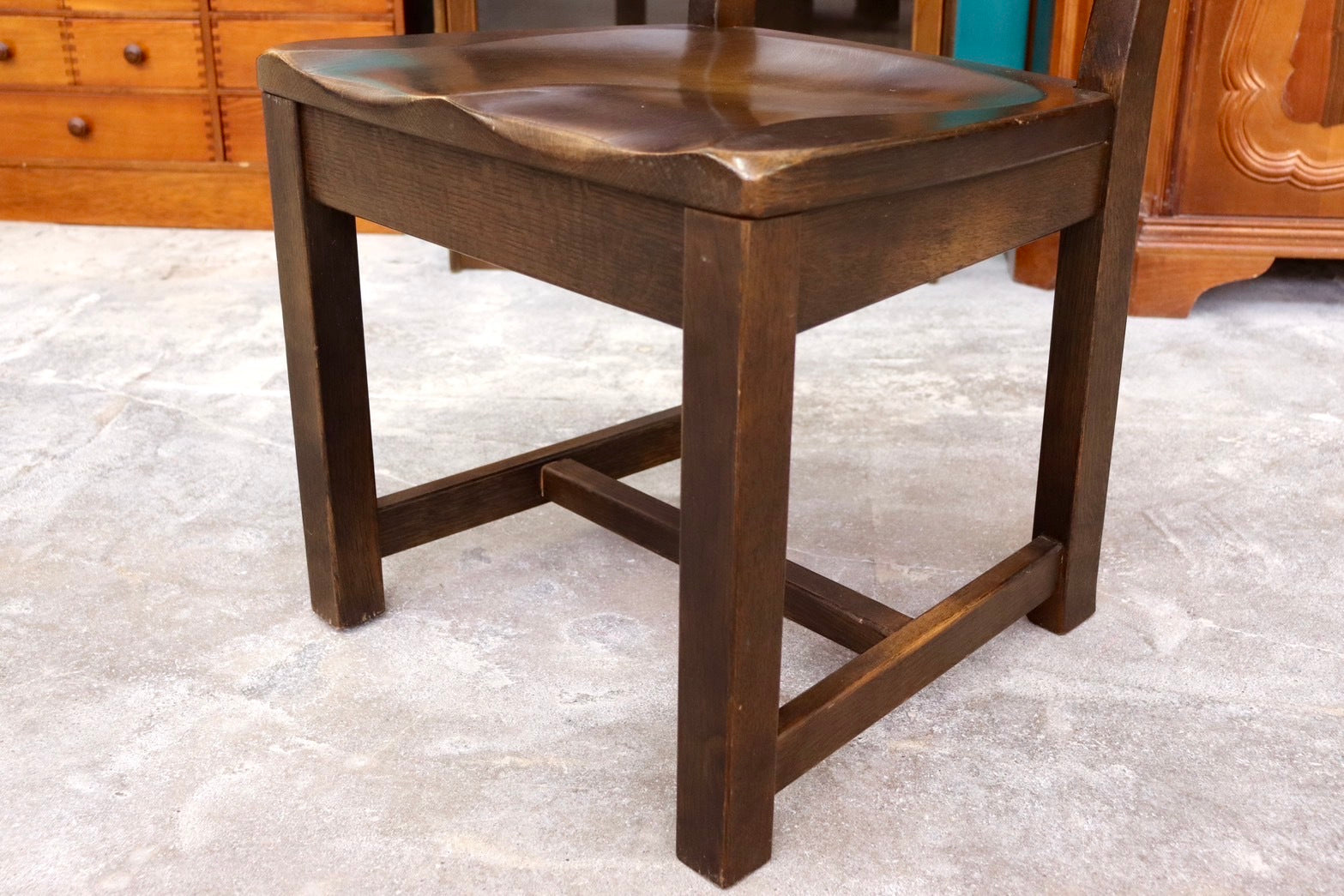 GMIK6A○柏木工 / KASHIWA ウィルダネス ダイニングチェア サイドチェア 椅子 飛騨家具 オーク材 古民家 レトロ アンティーク調