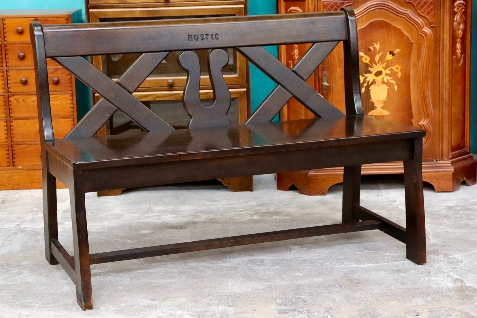 GMIK19B○karimoku / カリモク RUSTIC ルスティック ベンチ ダイニングチェア 椅子 レトロ カントリー 人気廃番 国産家具