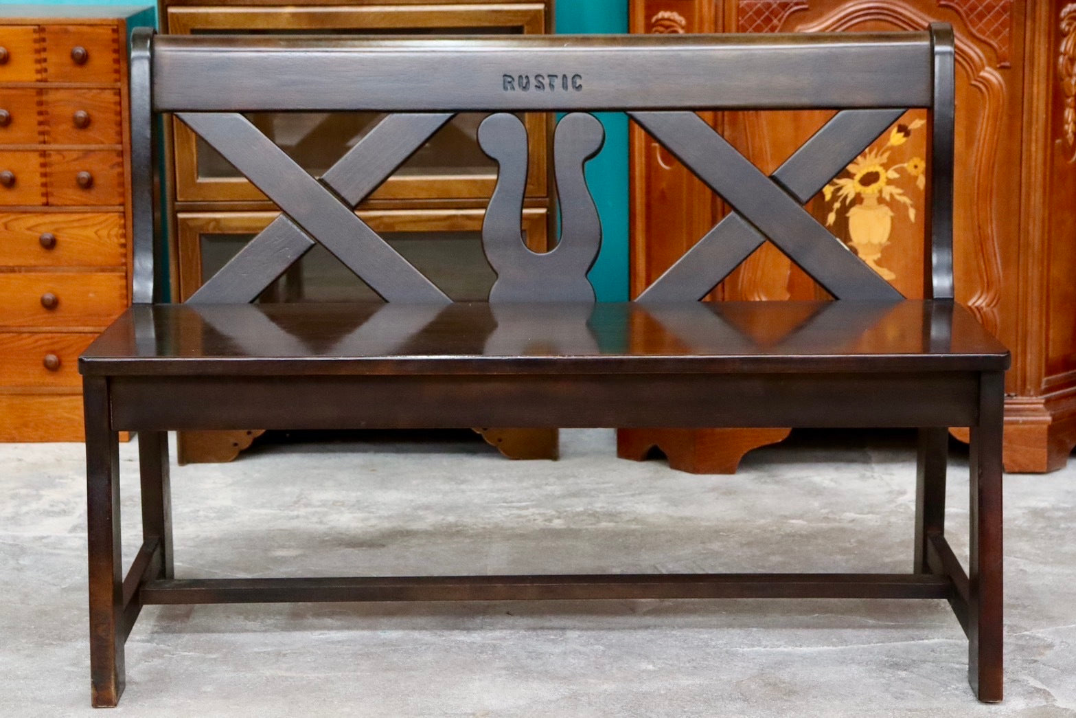 GMIK19B○karimoku / カリモク RUSTIC ルスティック ベンチ ダイニングチェア 椅子 レトロ カントリー 人気廃番 国産家具