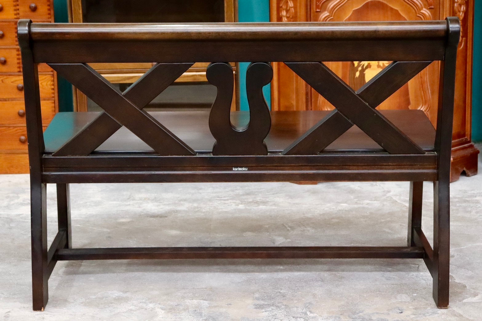 GMIK19B○karimoku / カリモク RUSTIC ルスティック ベンチ ダイニングチェア 椅子 レトロ カントリー 人気廃番 国産家具