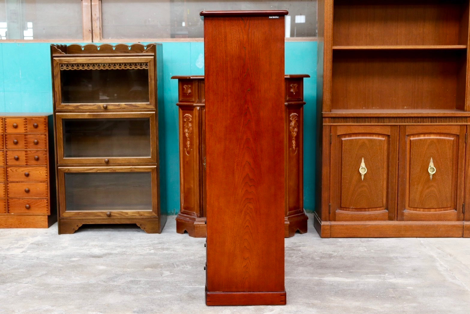 GMIK3○karimoku / カリモク 和箪笥 茶棚 飾り棚 和家具 キャビネット 和モダン 和室 座敷 古民家 収納家具 国産家具 レトロ