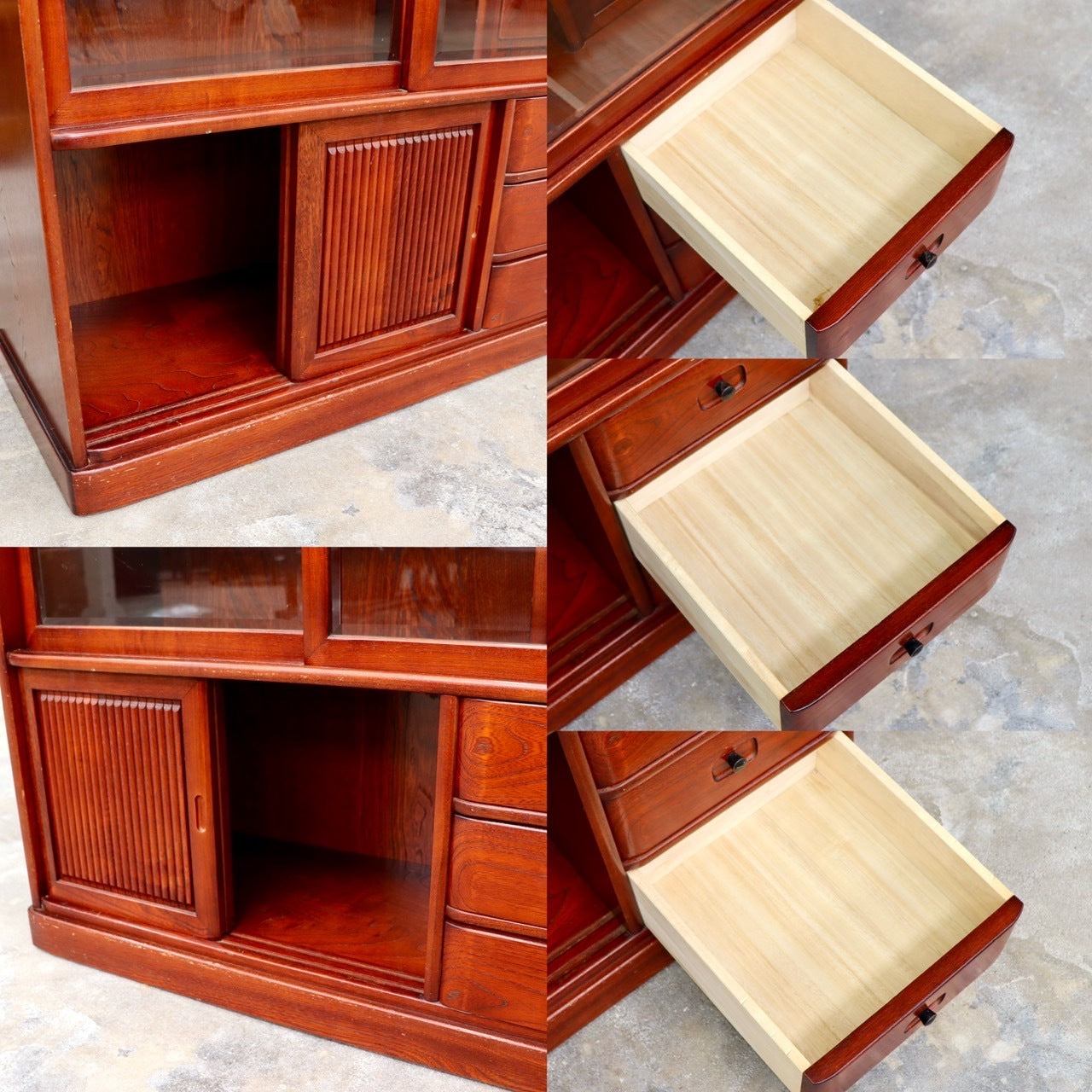 GMIK3○karimoku / カリモク 和箪笥 茶棚 飾り棚 和家具 キャビネット 和モダン 和室 座敷 古民家 収納家具 国産家具 レトロ