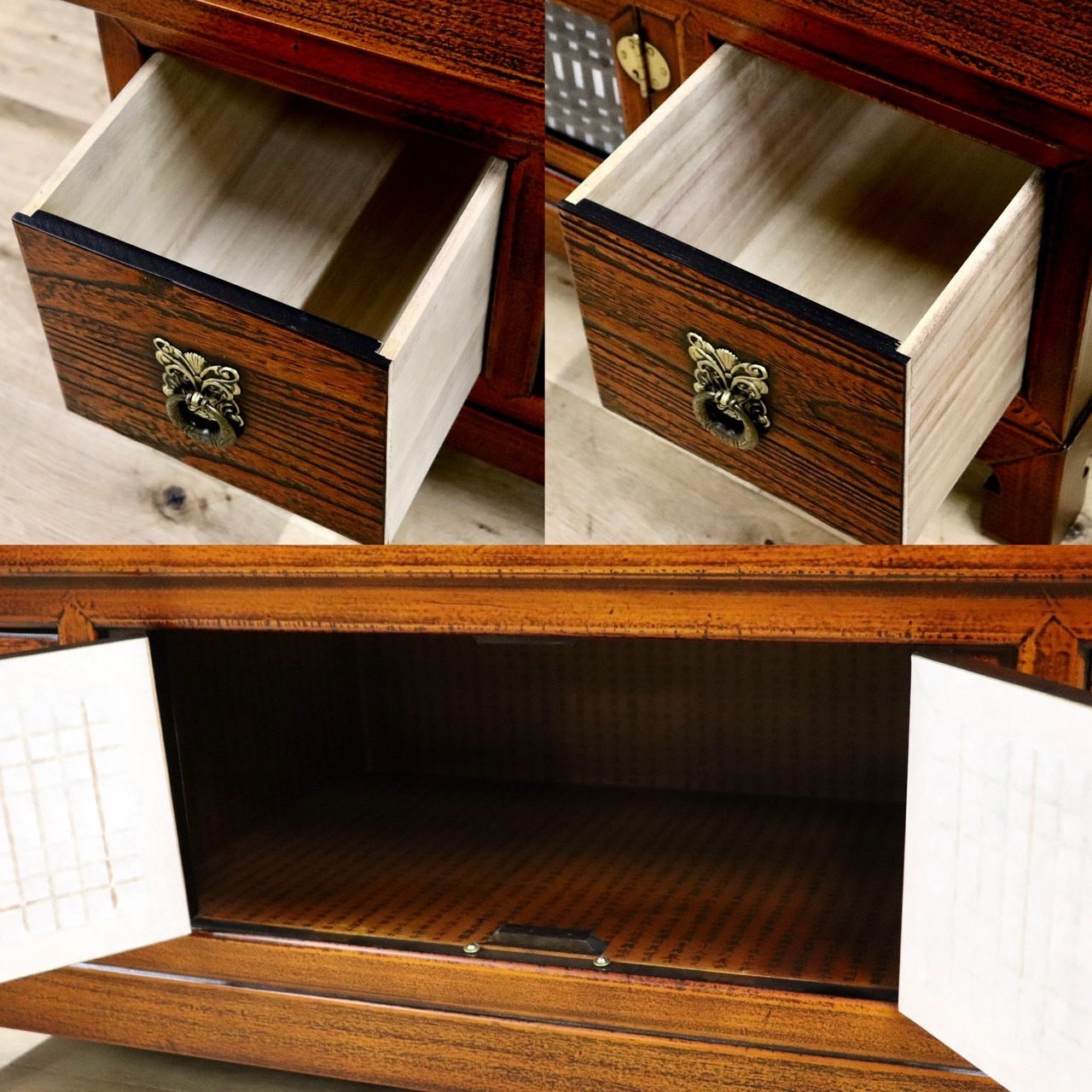 GMHK872○季朝家具 小箪笥 AVボード チェスト ローボード 収納家具 飾り棚 アジアン ヴィンテージ 小物引き出し