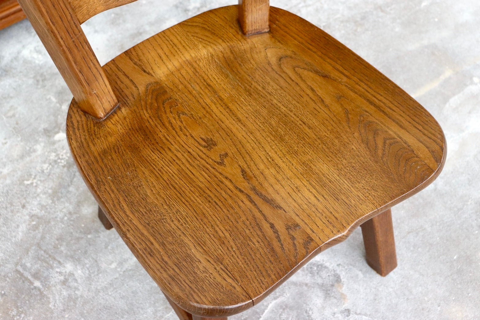 GMHS595B○オランダ製 ダッチカントリー ダイニングチェア 椅子 店舗什器 オーク無垢材 カントリー ヴィンテージ