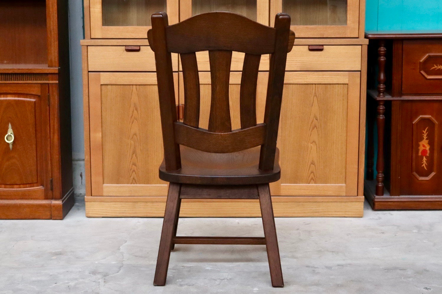 GMHS565D○オランダ製 ダッチカントリー ダイニングチェア 椅子 無垢 オーク材 民芸家具 堅牢 輸入家具 ヴィンテージ