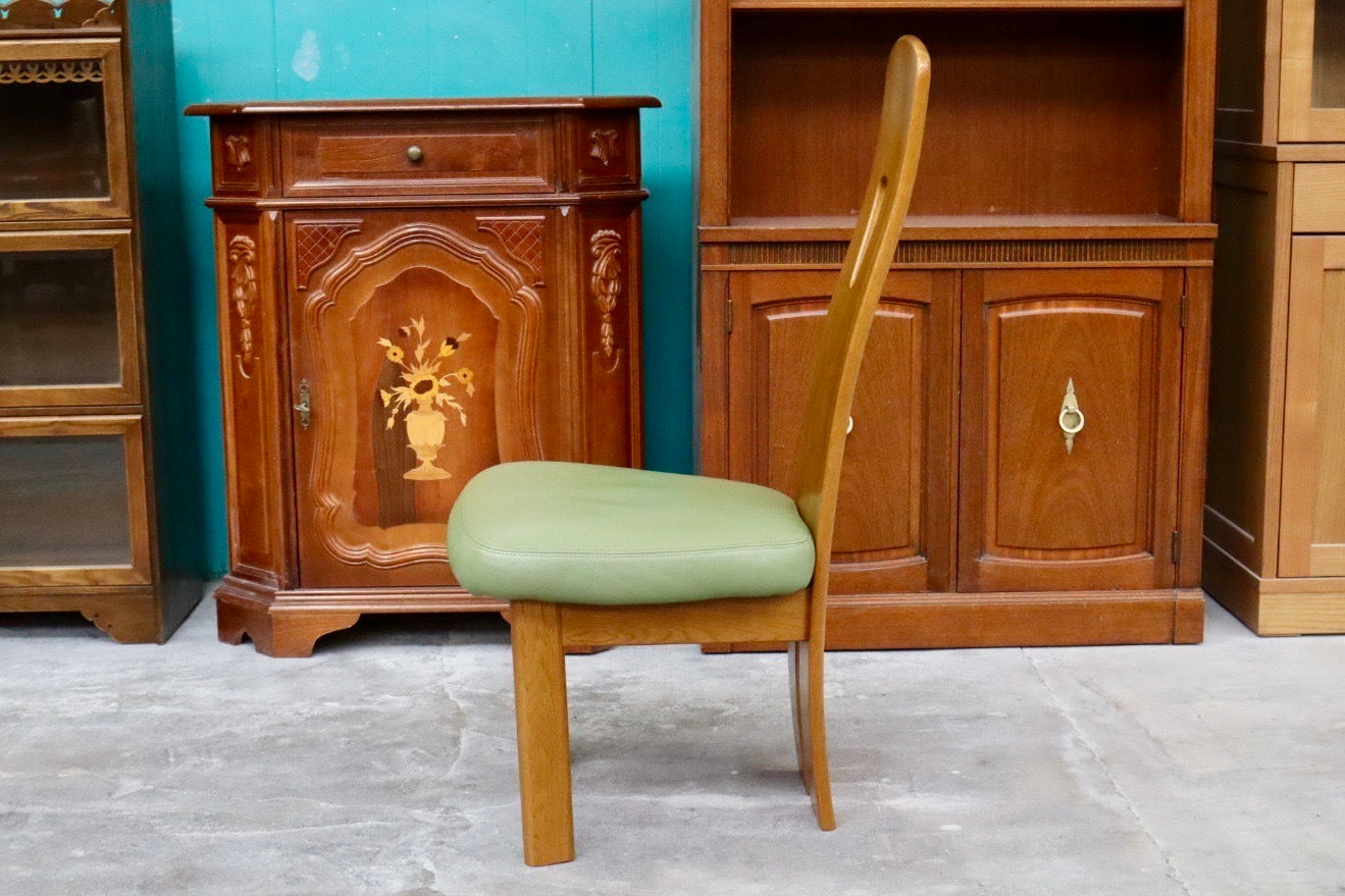 GMIH24B○浜本工芸 / HAMAMOTO ダイニングチェア 椅子 ハイバックチェア アームレスチェア 合皮 楢無垢 国産家具